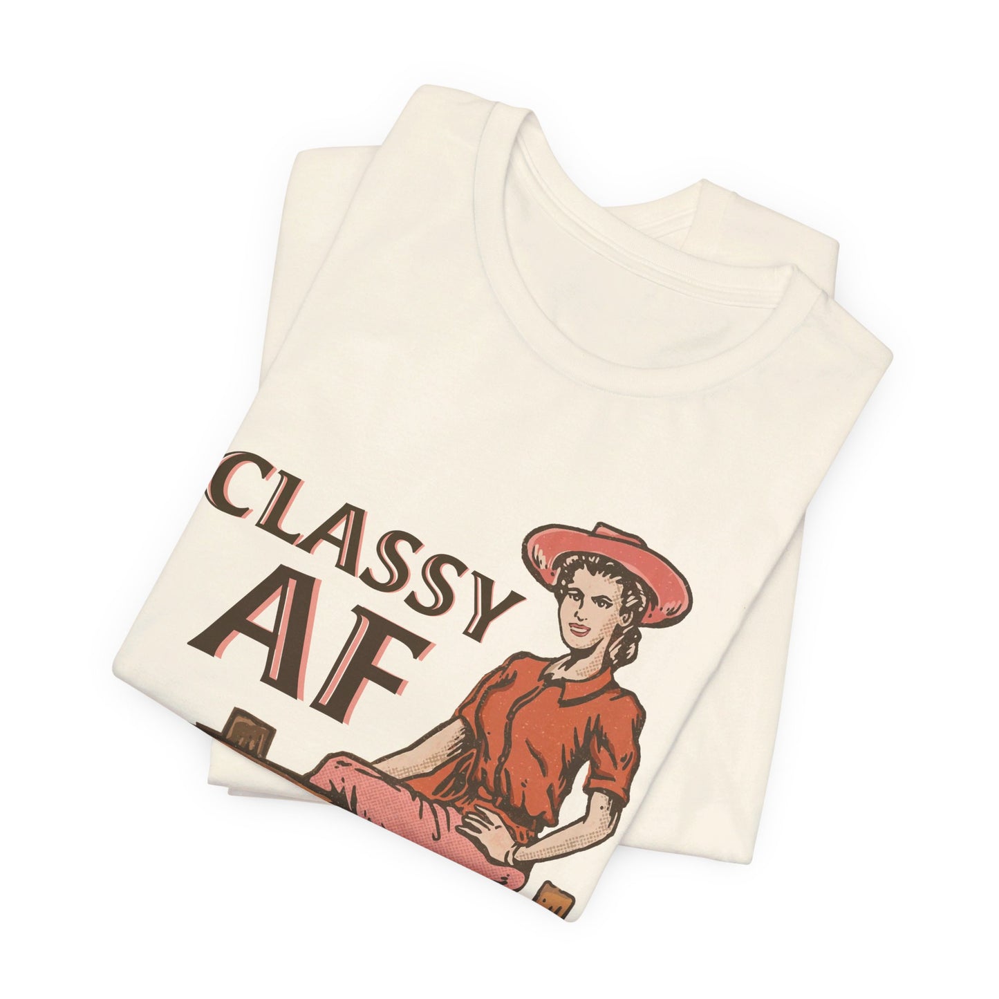 Sassy Elegance: Bella Canvas Unisex T-shirt with Vintage Cowgirl Charm