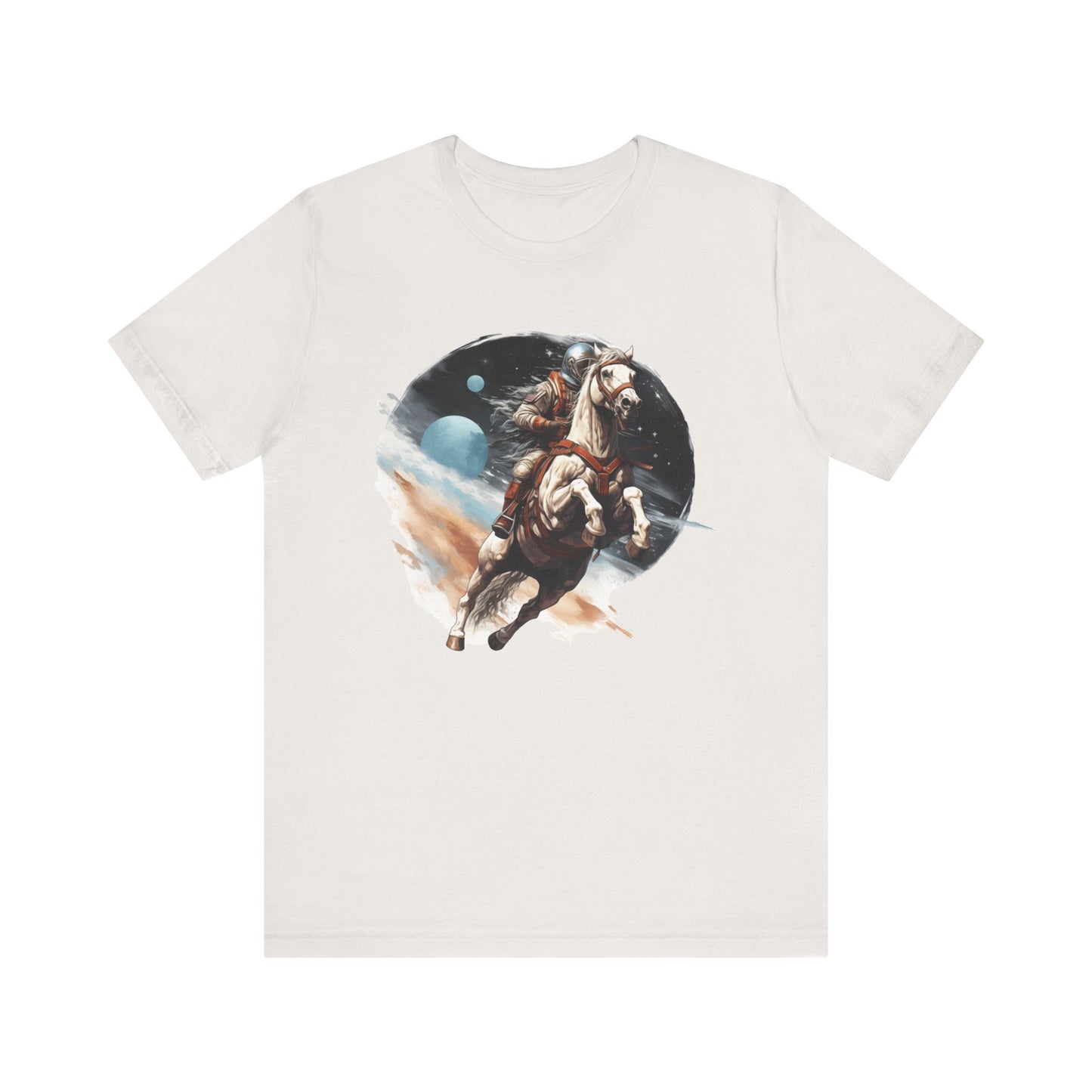 Intergalactic Rodeo: Astronaut on Horse Bella Canvas T-shirt