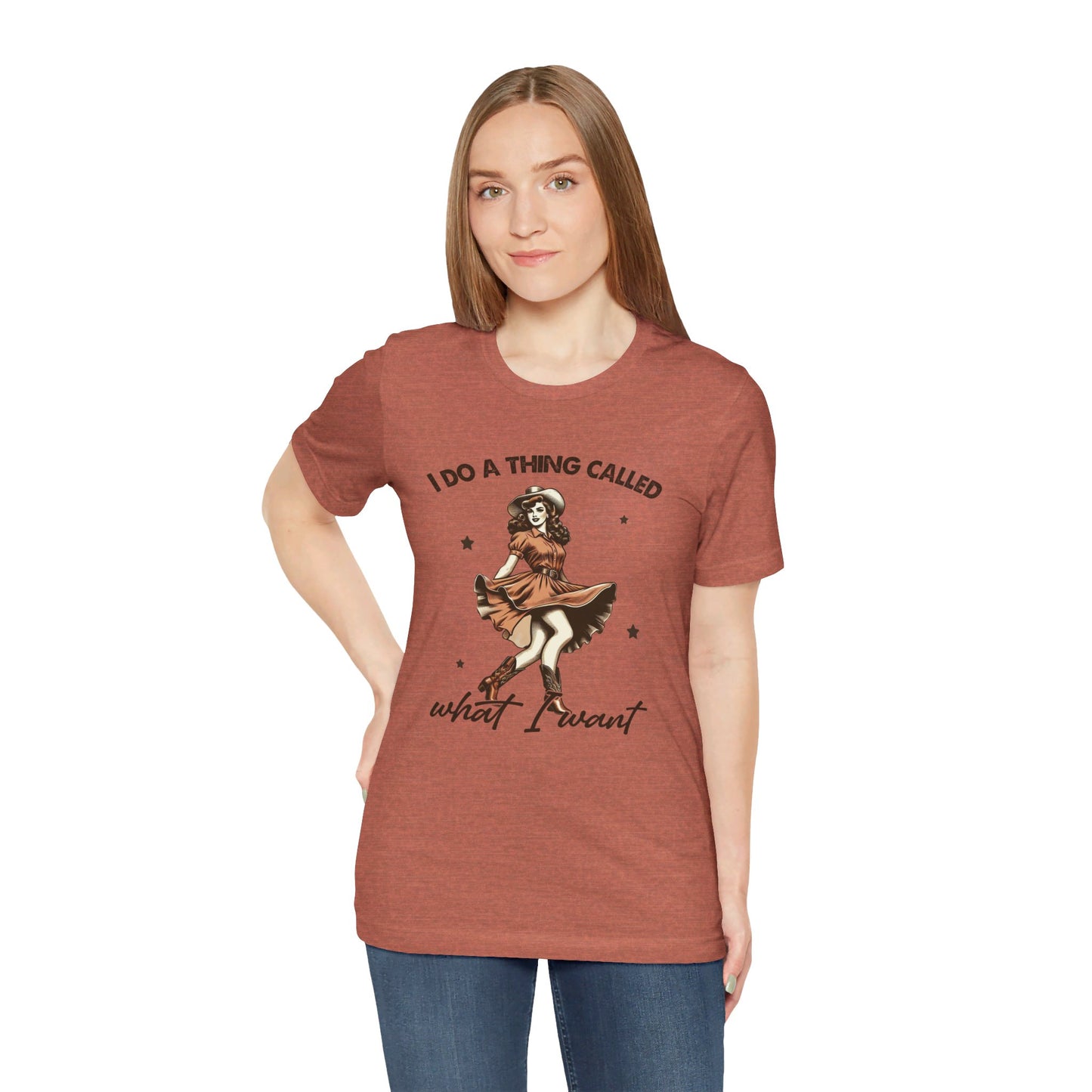 What I Like: Bella Canvas T-shirt with Vintage Cowgirl