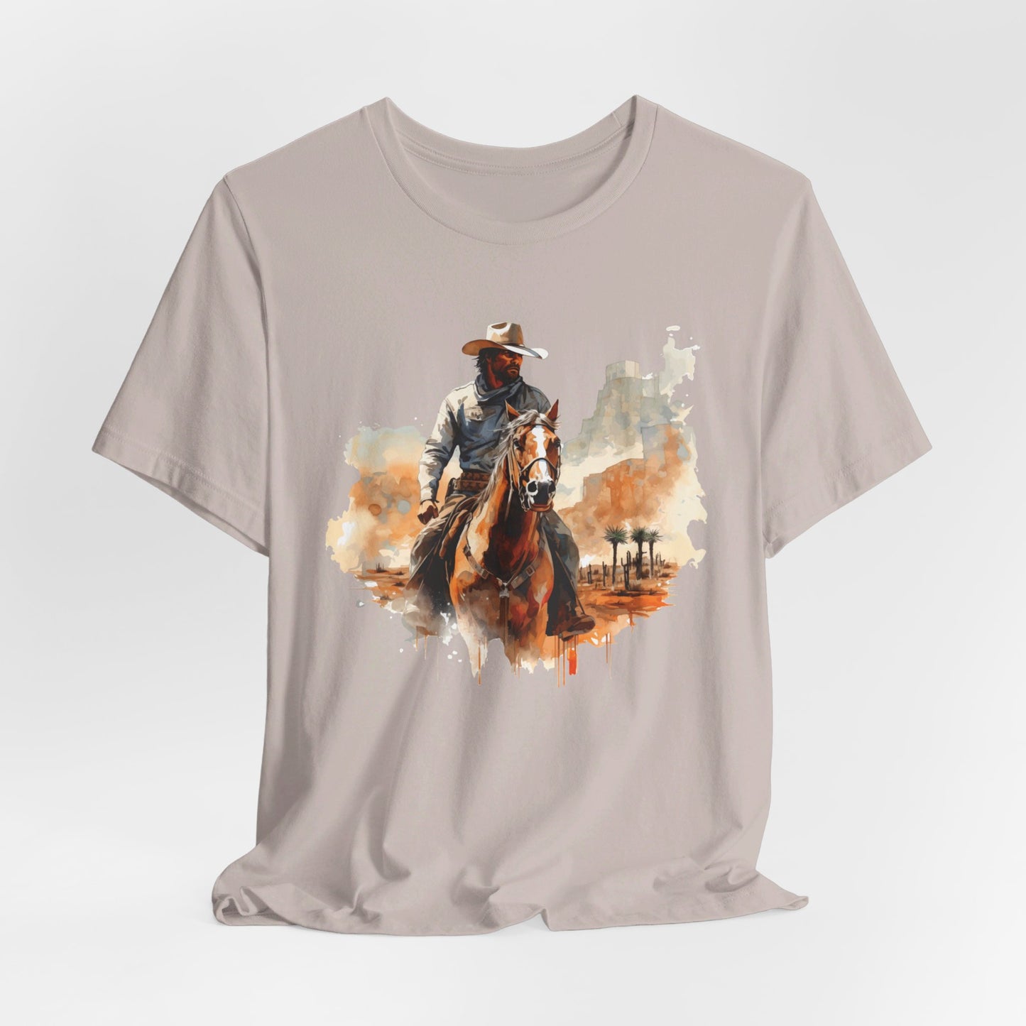 Lone Ranger: Bella Canvas T-shirt with Cowboy in Desert