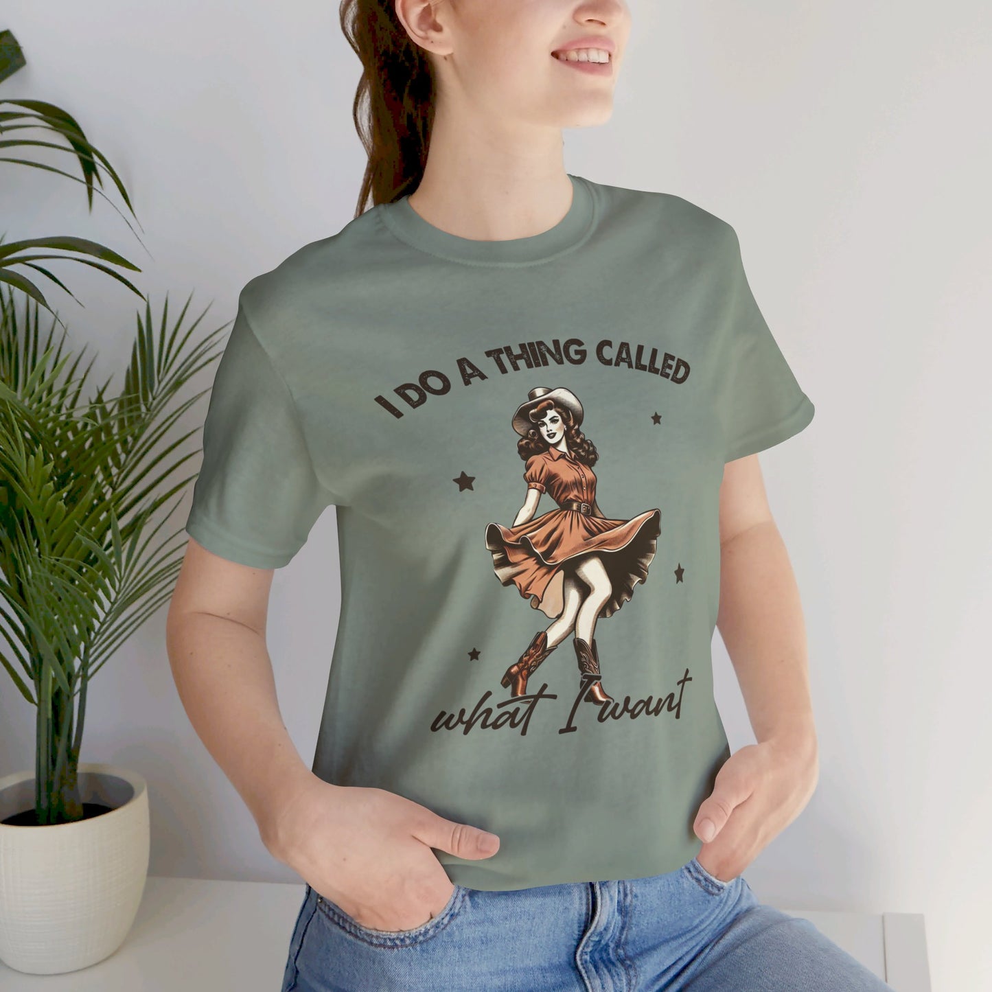 What I Like: Bella Canvas T-shirt with Vintage Cowgirl