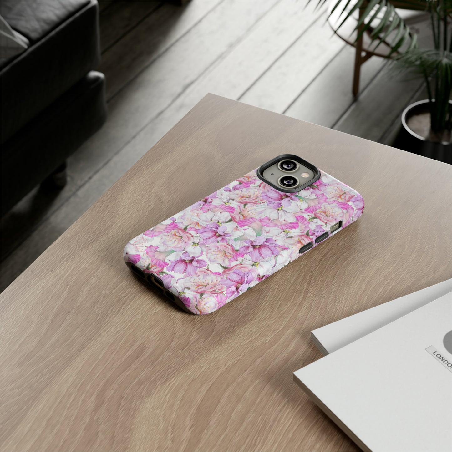 Peony Pink Flowers iPhone Case