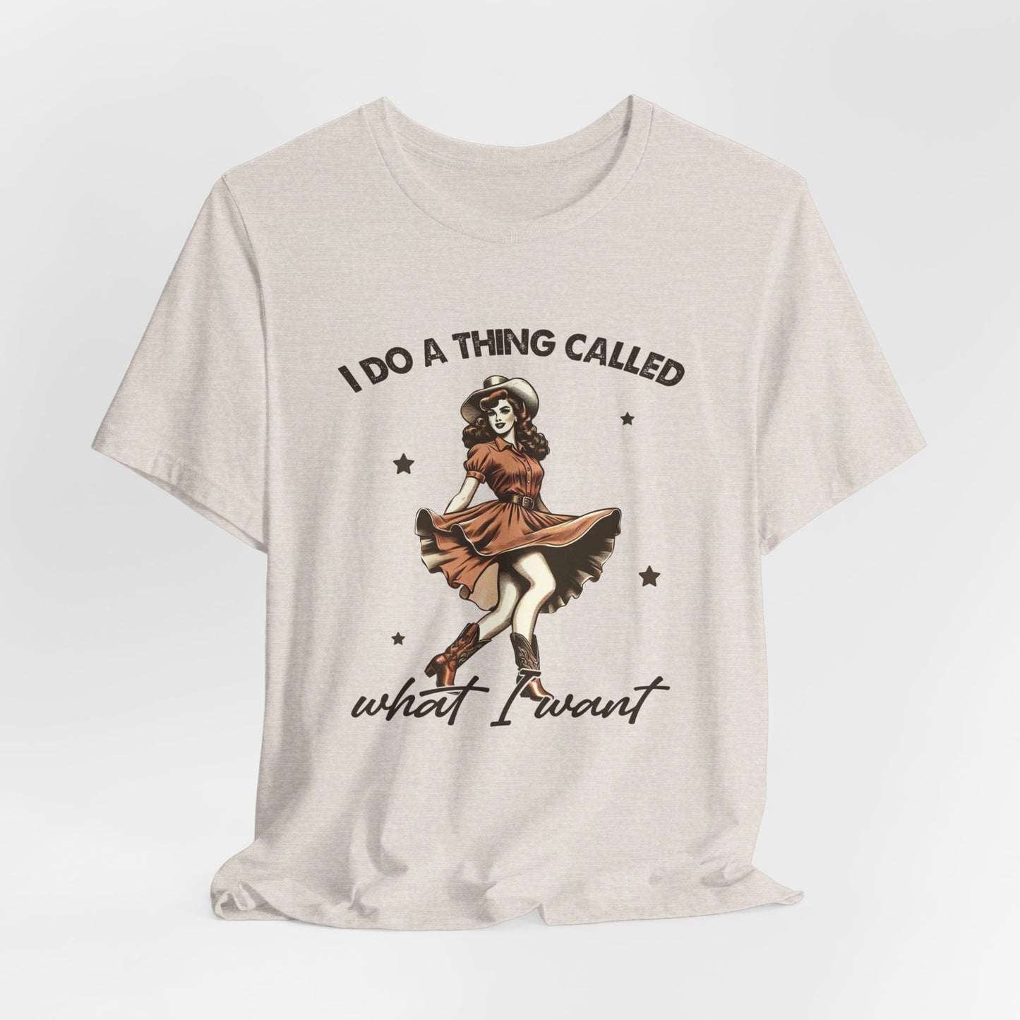 What I Like: Bella Canvas T-shirt with Vintage Cowgirl