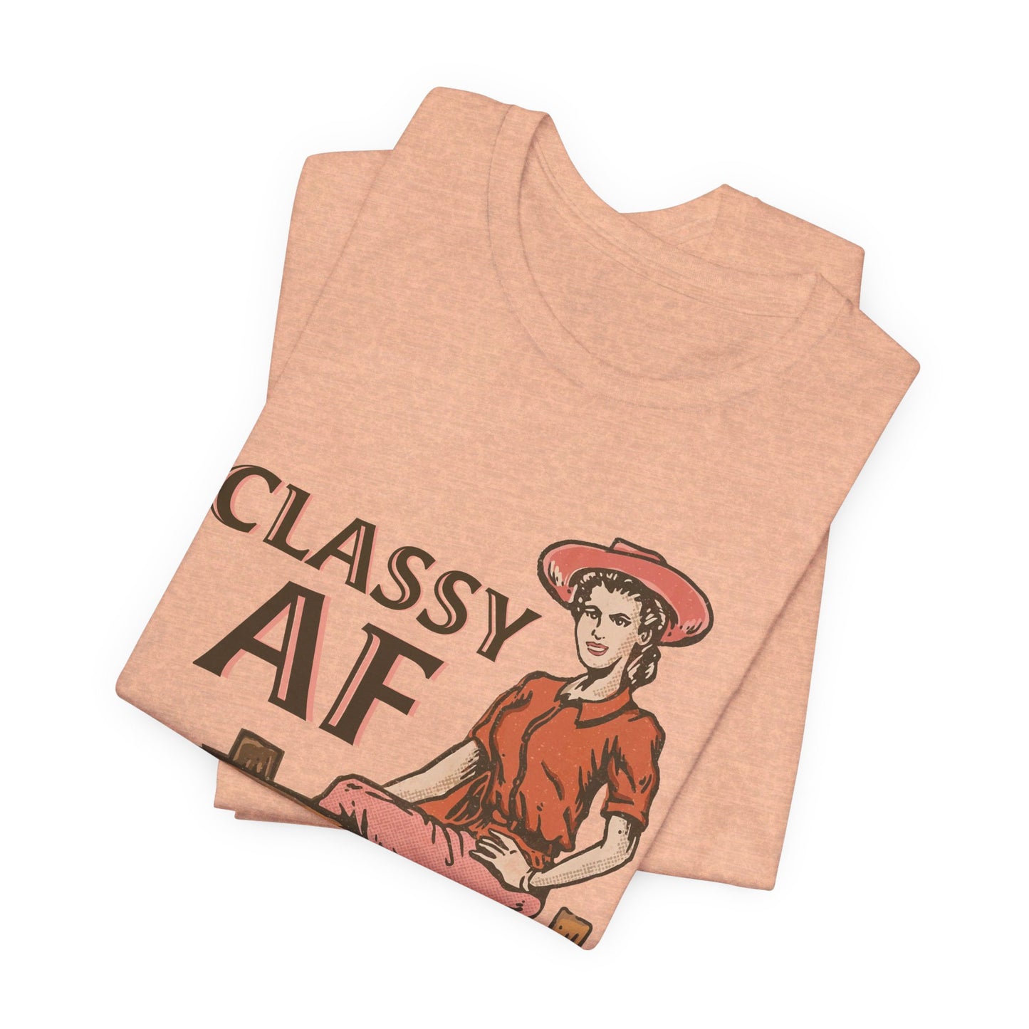 Sassy Elegance: Bella Canvas Unisex T-shirt with Vintage Cowgirl Charm