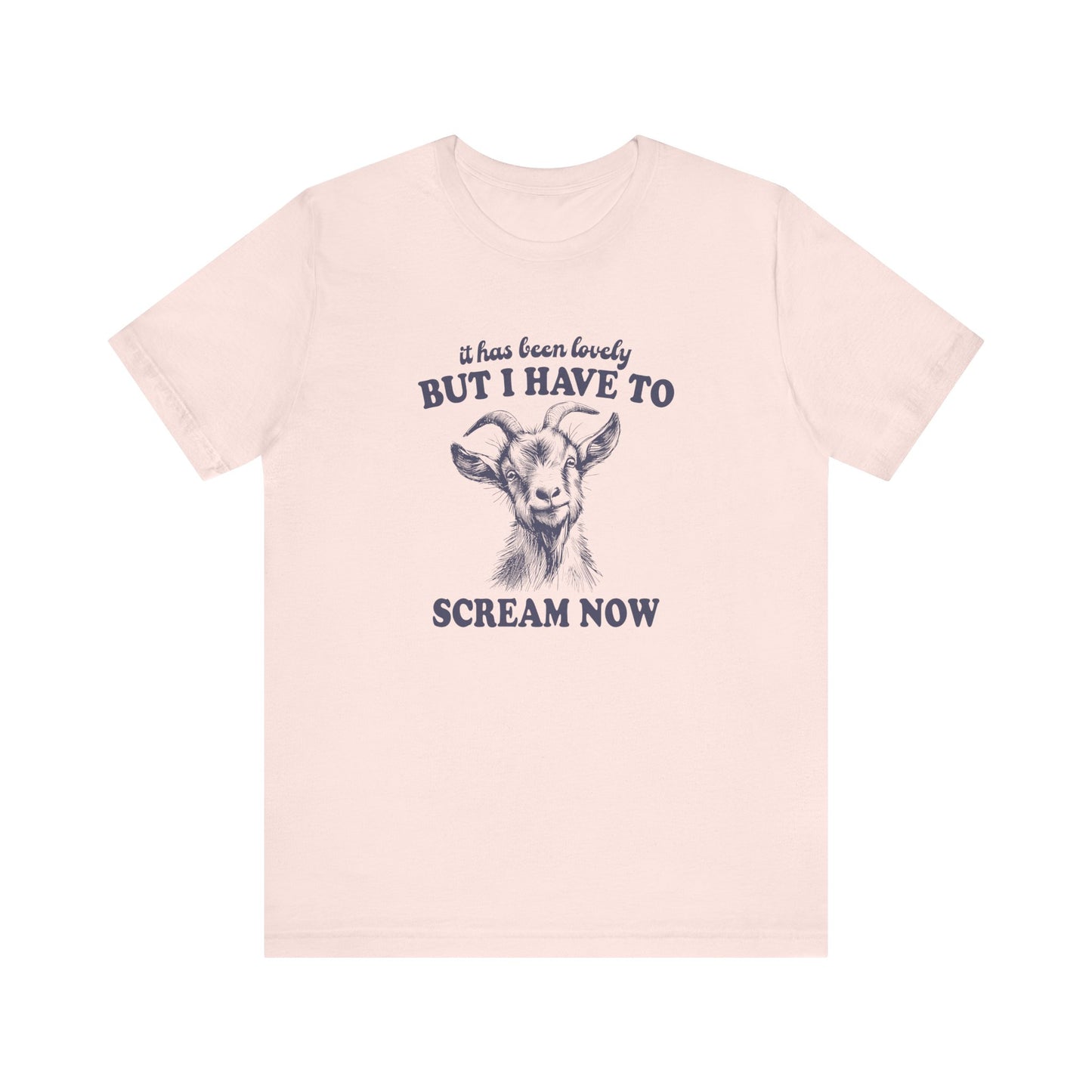 Goat Screams: Bella Canvas T-shirt with Cute Goat