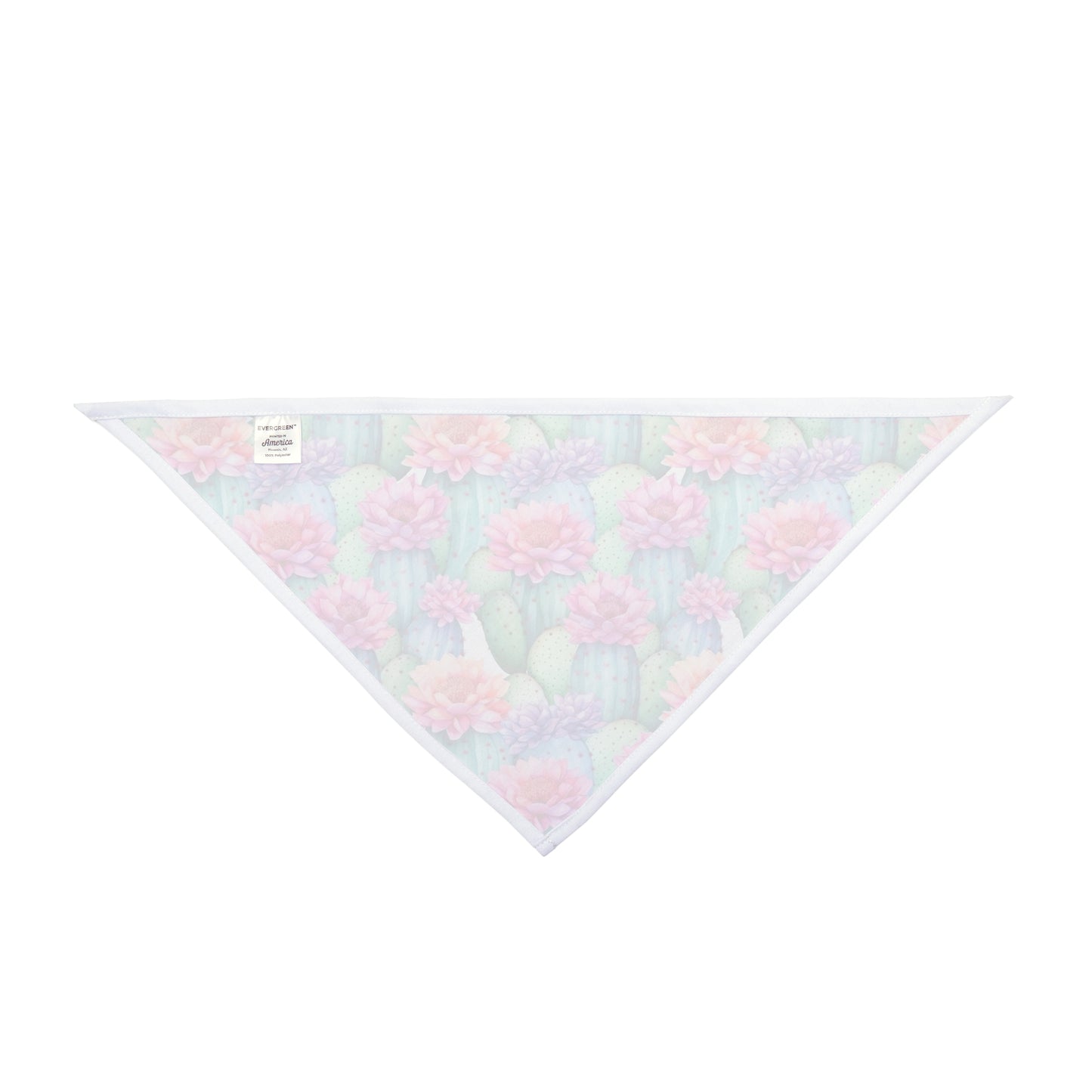 Embrace the spirit of the desert with our Desert Bloom Dog Bandana/Wild Rag. Cacti in bloom with pink flowers create a lively and southwestern-inspired look. Crafted from soft-spun polyester, this wild rag ensures comfort and style during every adventure. Make a statement on sunny days with this exclusive design, available only at Eliza Singer.