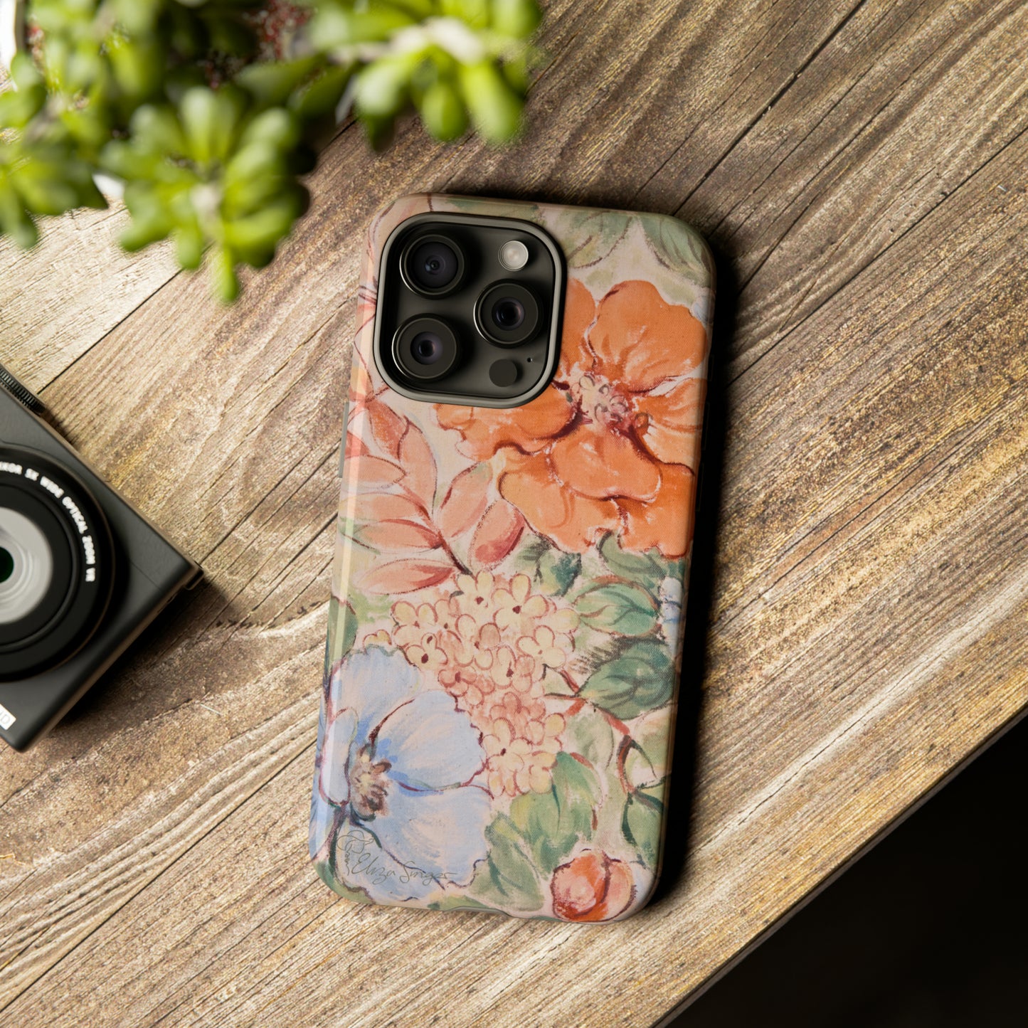Pastel Petals: Botany Pastel Flowers iPhone Tough Protective Cover. A gentle blend of Flowers in muted pastel colors, compatible with iPhone 15, 14, 13, XS, XR Pro/Max/Mini/P/Plus. Unleash Nature's Tranquility with Durability and Style. #ElizaSinger #PhoneCase #FloralDesign