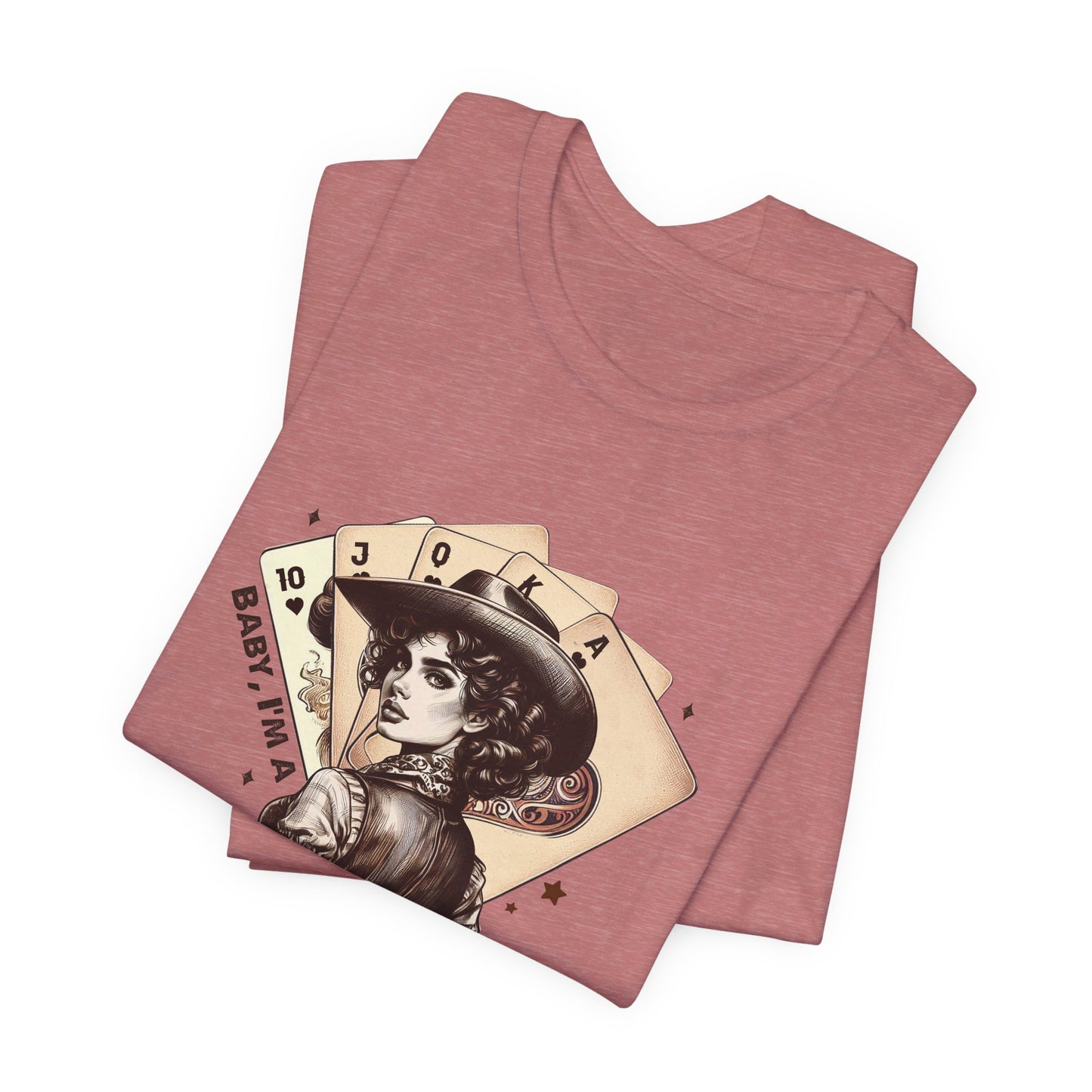 Wild Card: Bella Canvas T-shirt with Vintage Cowgirl