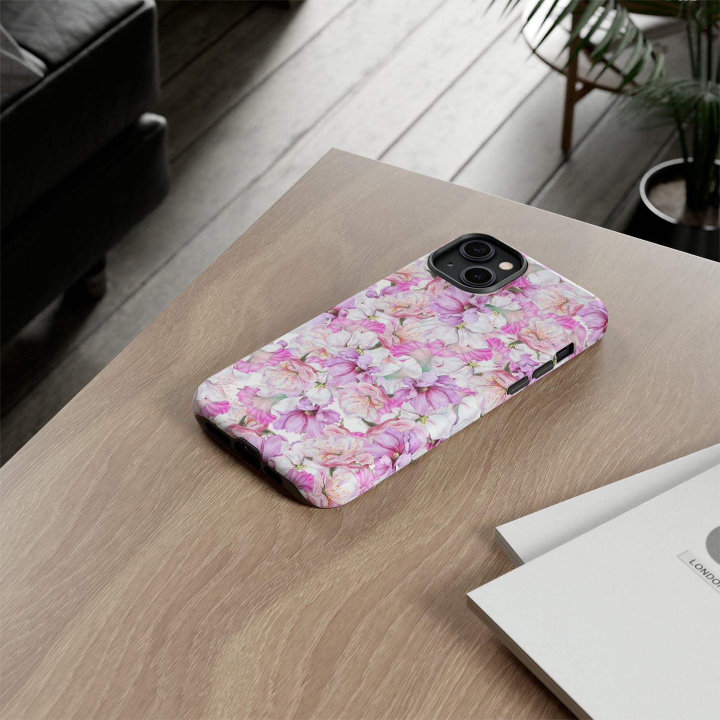 Peony Pink Flowers iPhone Case