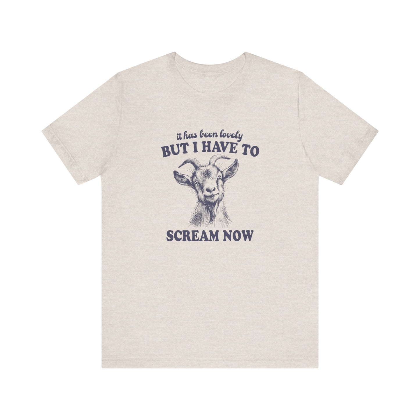 Goat Screams: Bella Canvas T-shirt with Cute Goat