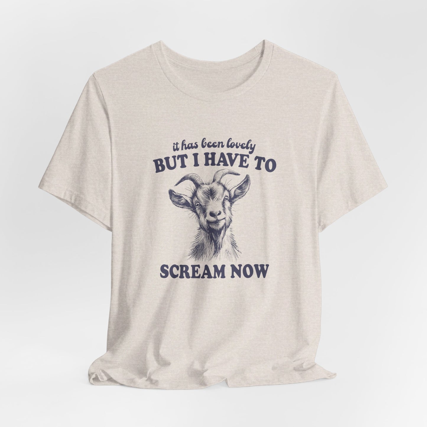 Goat Screams: Bella Canvas T-shirt with Cute Goat