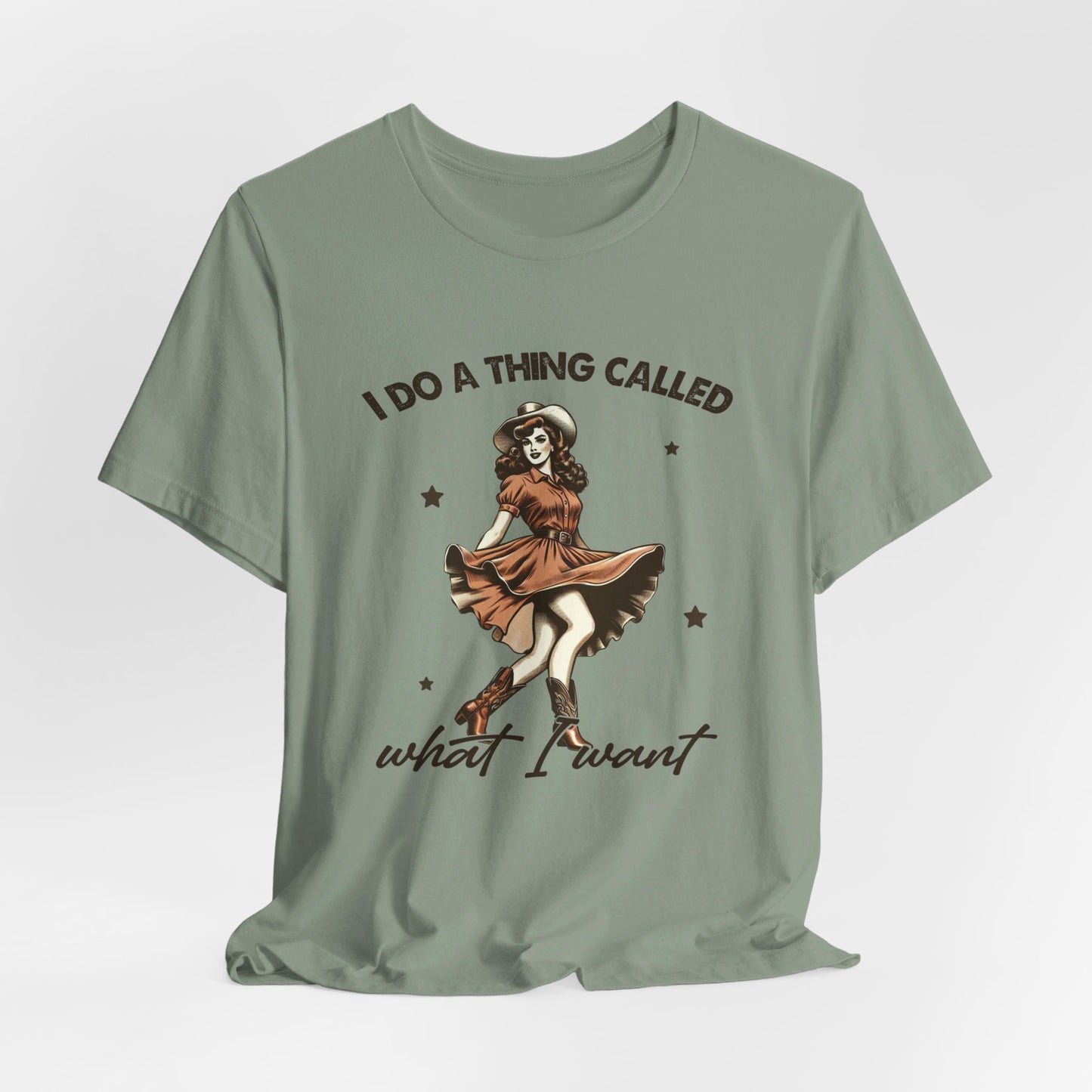 What I Like: Bella Canvas T-shirt with Vintage Cowgirl