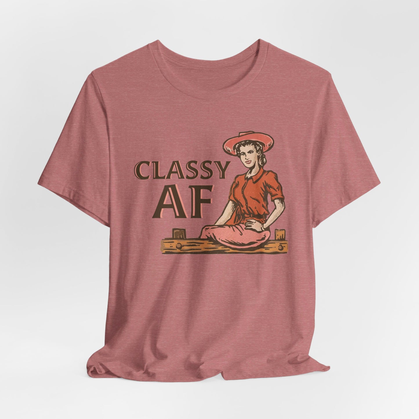 Sassy Elegance: Bella Canvas Unisex T-shirt with Vintage Cowgirl Charm