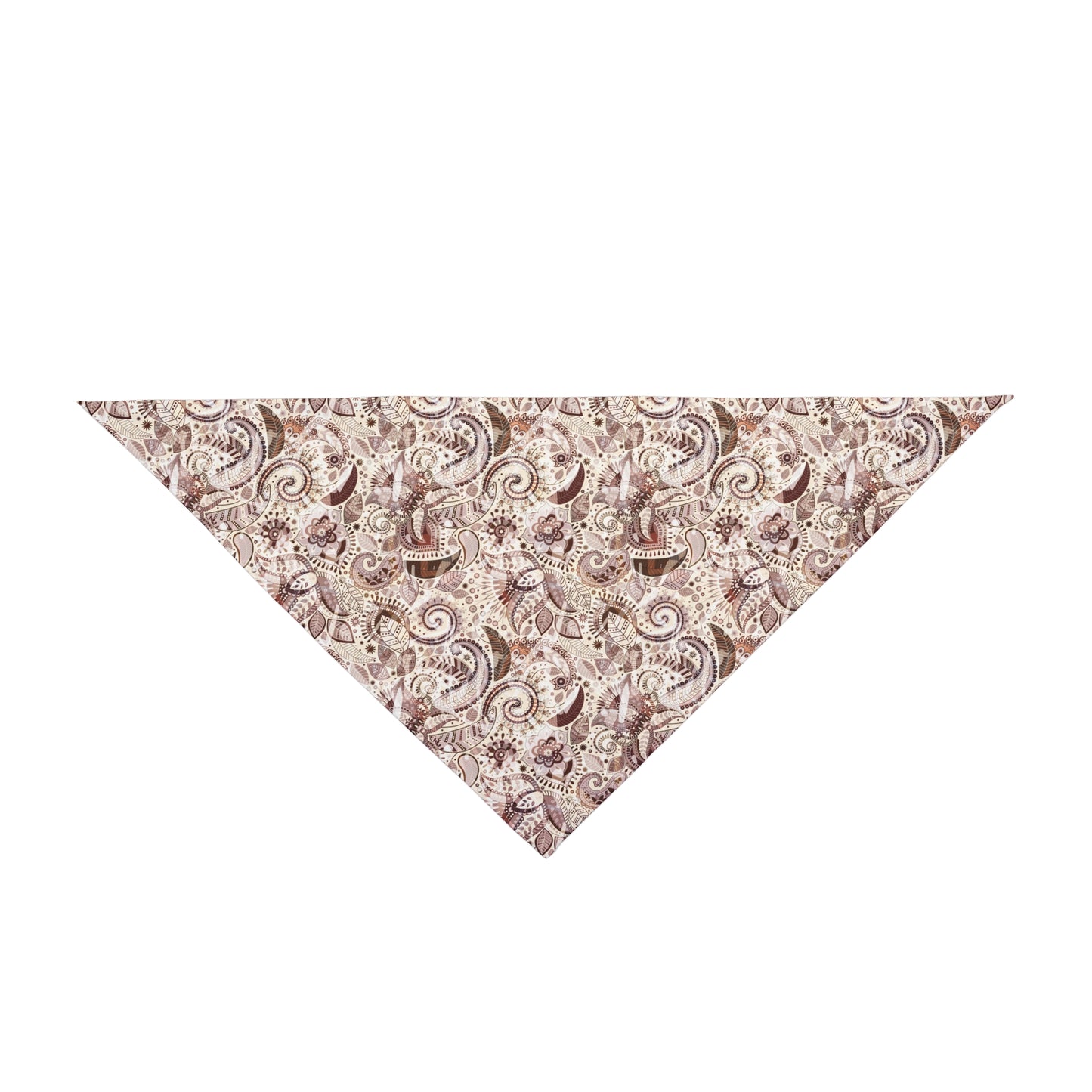 Bring a touch of warmth to your dog's look with our Sandstone Paisley Dog Bandana/Wild Rag. The light paisley design on a sand background, featuring darker shades of brown, adds a subtle and elegant touch. Crafted from soft-spun polyester, this wild rag ensures comfort and style. Make every outing a stylish affair with this exclusive design, available only at Eliza Singer.