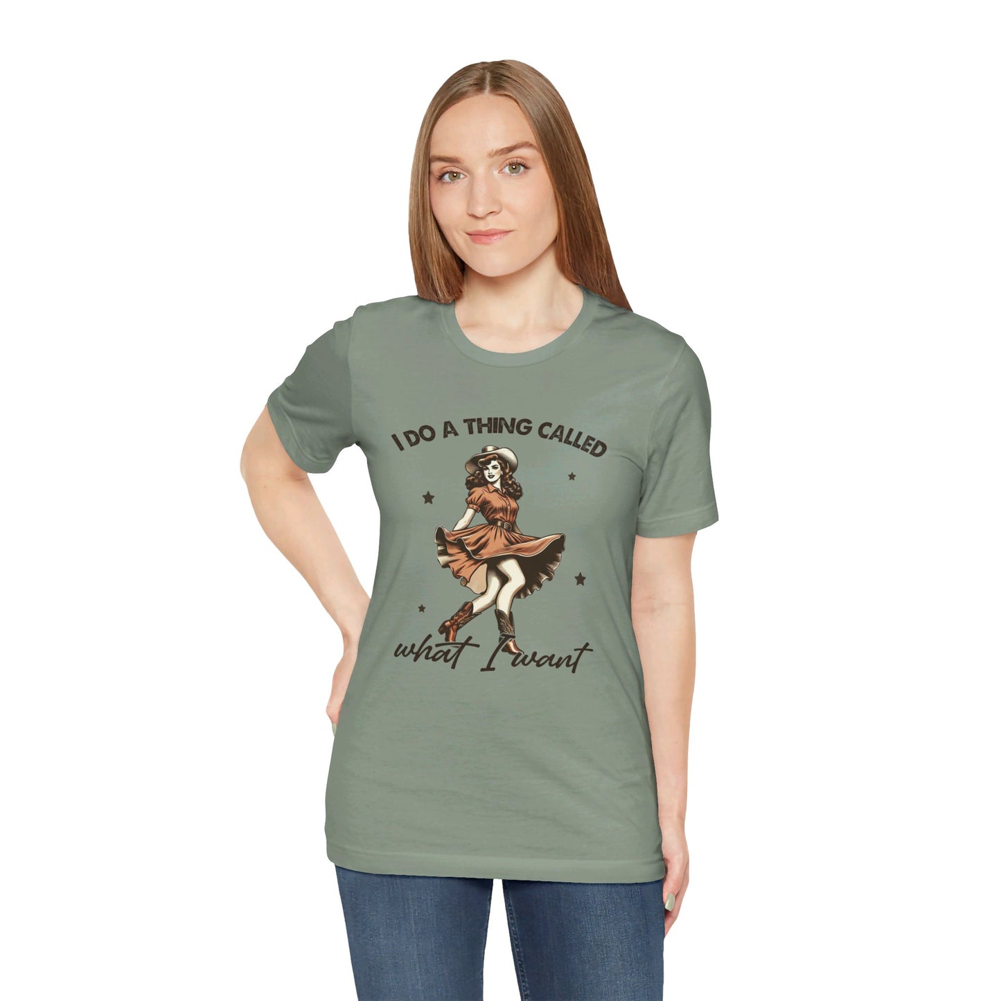 What I Like: Bella Canvas T-shirt with Vintage Cowgirl