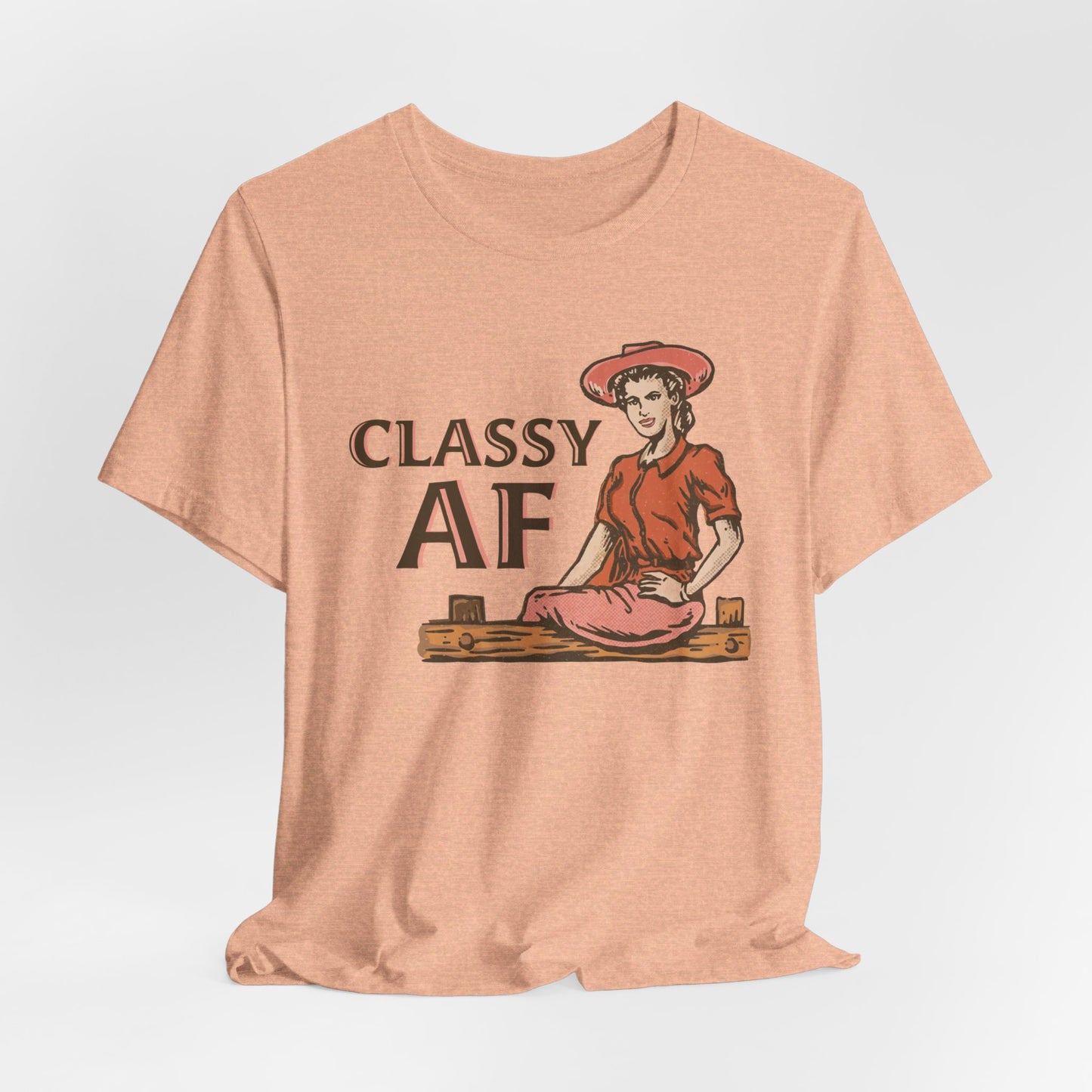 Sassy Elegance: Bella Canvas Unisex T-shirt with Vintage Cowgirl Charm