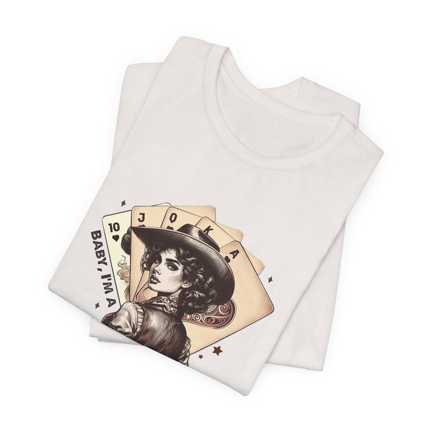 Wild Card: Bella Canvas T-shirt with Vintage Cowgirl