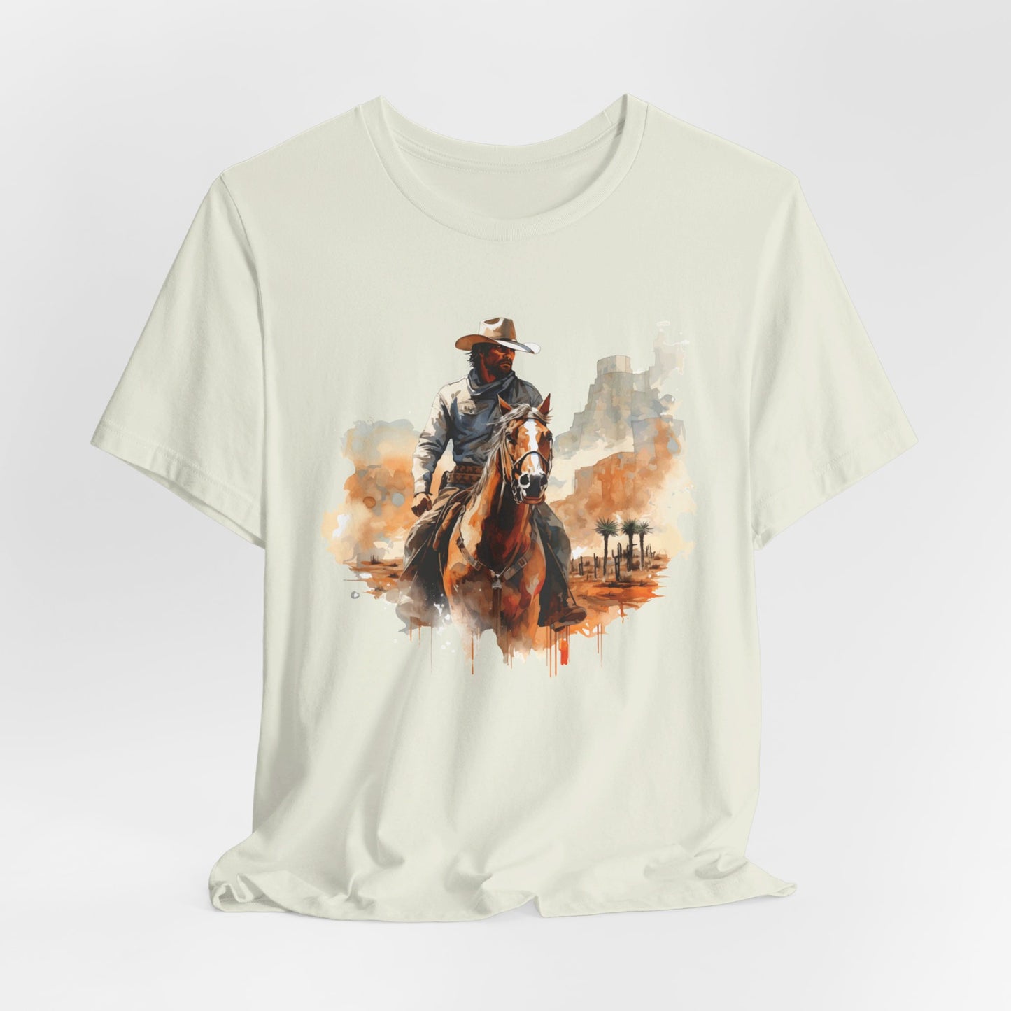 Lone Ranger: Bella Canvas T-shirt with Cowboy in Desert