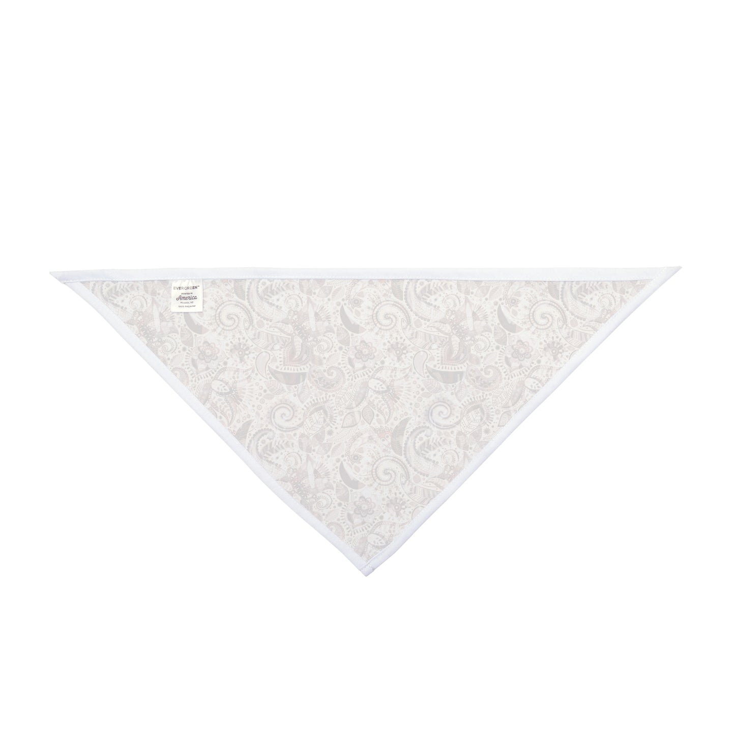Bring a touch of warmth to your dog's look with our Sandstone Paisley Dog Bandana/Wild Rag. The light paisley design on a sand background, featuring darker shades of brown, adds a subtle and elegant touch. Crafted from soft-spun polyester, this wild rag ensures comfort and style. Make every outing a stylish affair with this exclusive design, available only at Eliza Singer.