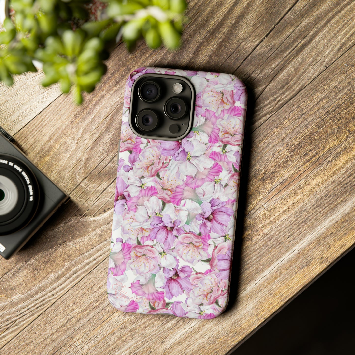 Peony Pink Flowers iPhone Case