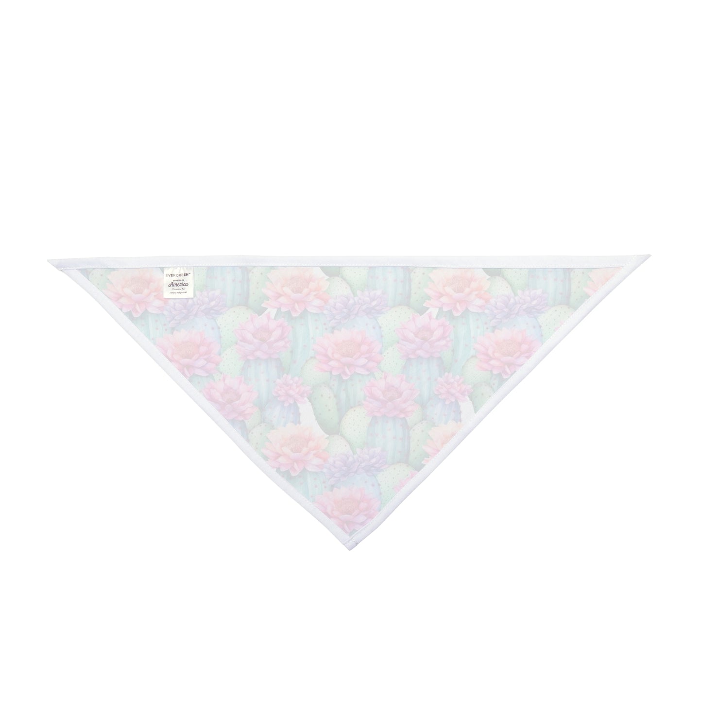 Embrace the spirit of the desert with our Desert Bloom Dog Bandana/Wild Rag. Cacti in bloom with pink flowers create a lively and southwestern-inspired look. Crafted from soft-spun polyester, this wild rag ensures comfort and style during every adventure. Make a statement on sunny days with this exclusive design, available only at Eliza Singer.