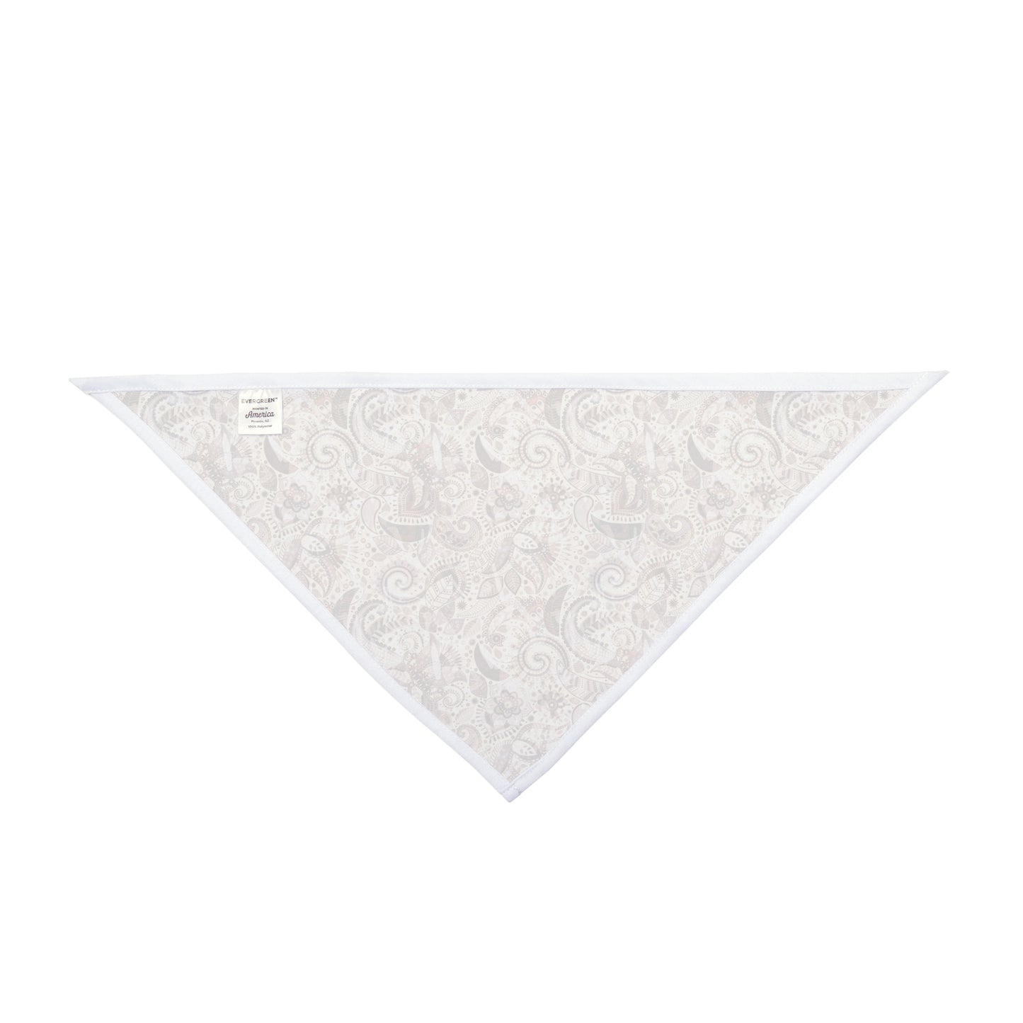 Bring a touch of warmth to your dog's look with our Sandstone Paisley Dog Bandana/Wild Rag. The light paisley design on a sand background, featuring darker shades of brown, adds a subtle and elegant touch. Crafted from soft-spun polyester, this wild rag ensures comfort and style. Make every outing a stylish affair with this exclusive design, available only at Eliza Singer.