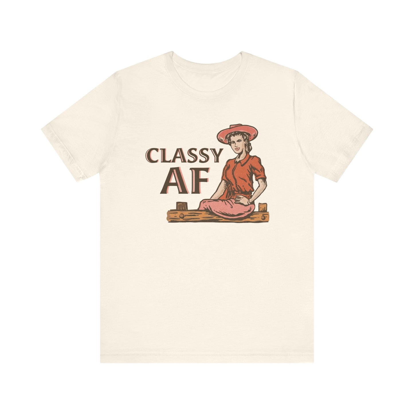 Sassy Elegance: Bella Canvas Unisex T-shirt with Vintage Cowgirl Charm