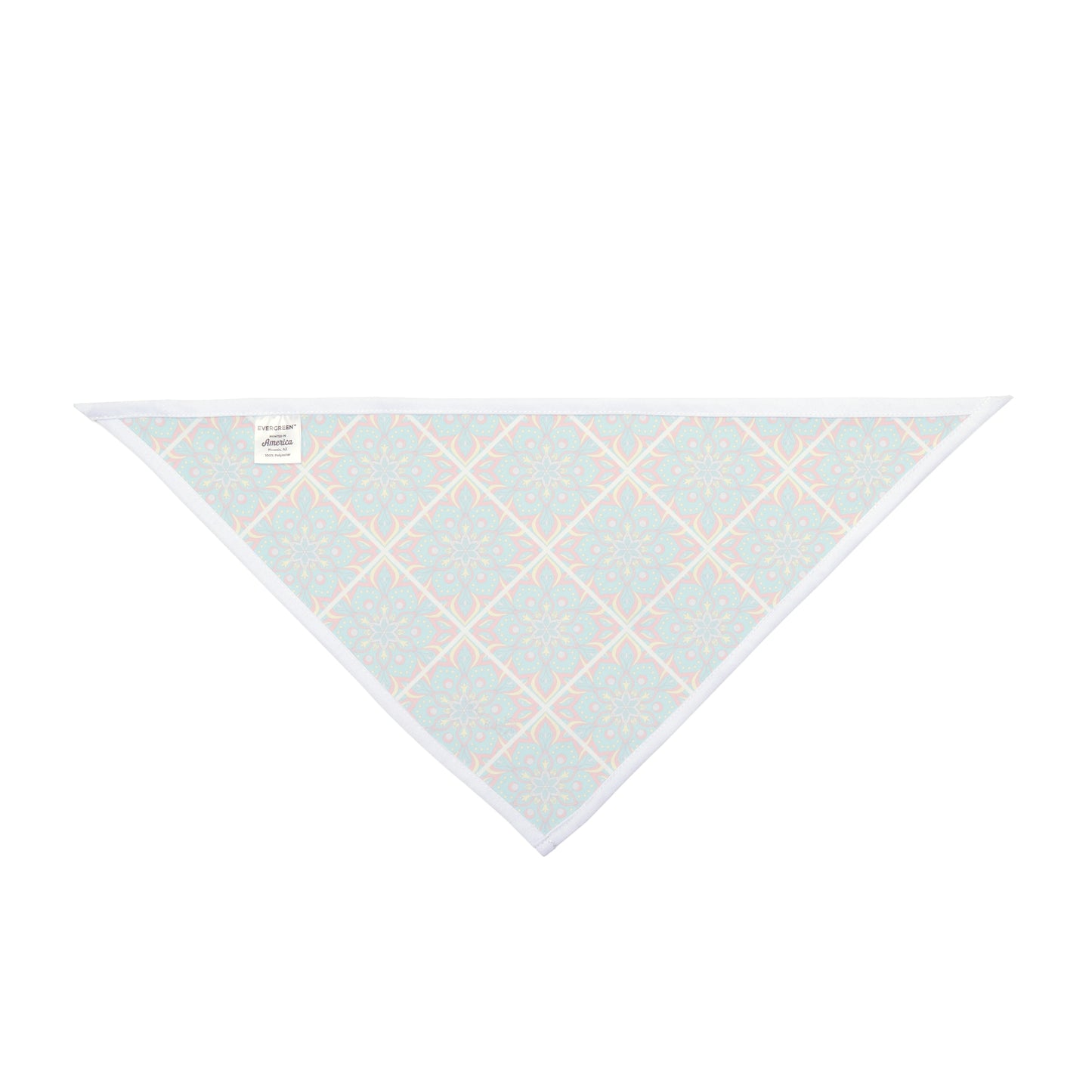 Elevate your dog's style with our Tiled Mandala Dog Bandana/Wild Rag. The turquoise, red, and yellow tiled mandala style design adds a touch of intricate elegance. Crafted from soft-spun polyester, this wild rag ensures comfort and durability. Make every stroll a stylish affair with this exclusive design, available only at Eliza Singer.