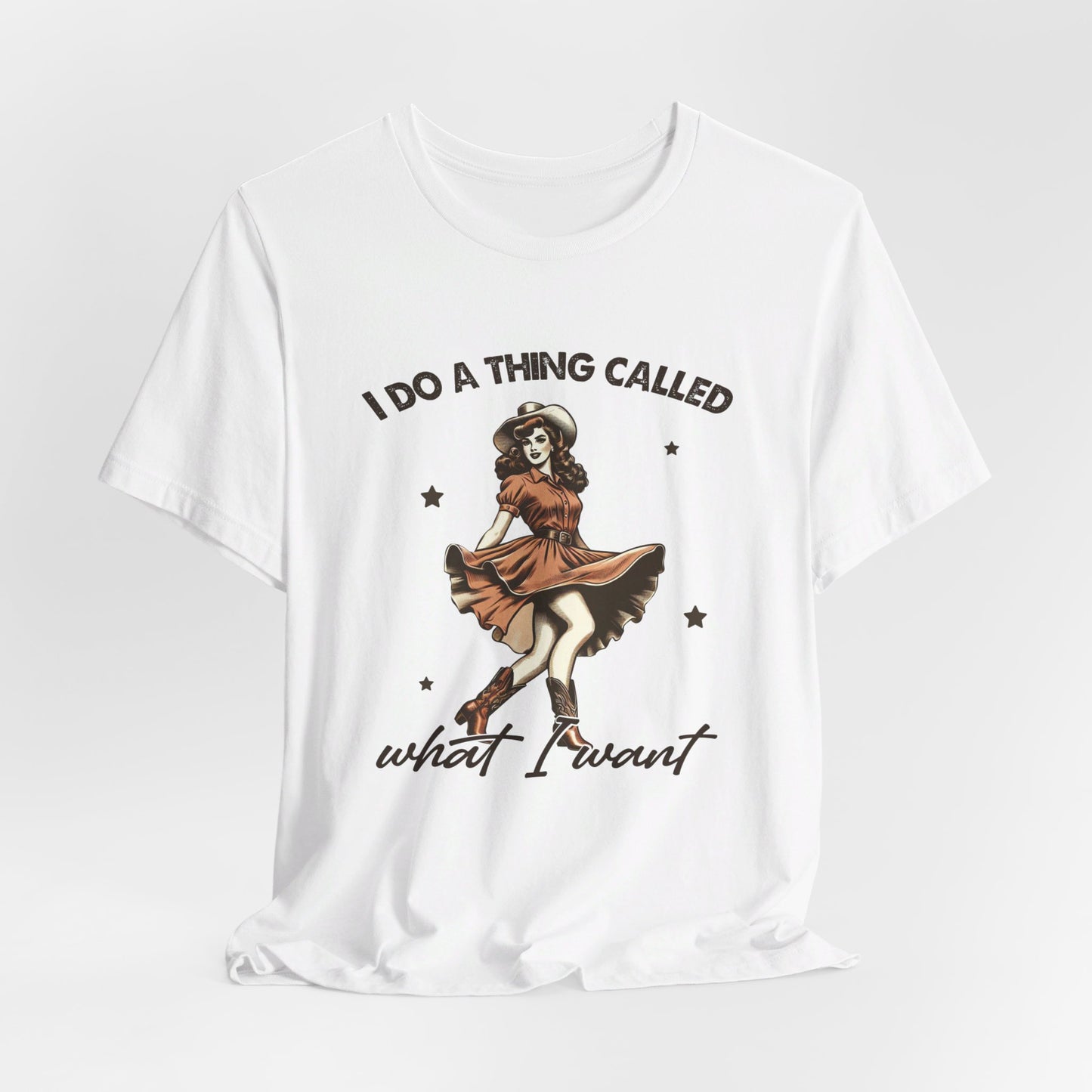 What I Like: Bella Canvas T-shirt with Vintage Cowgirl