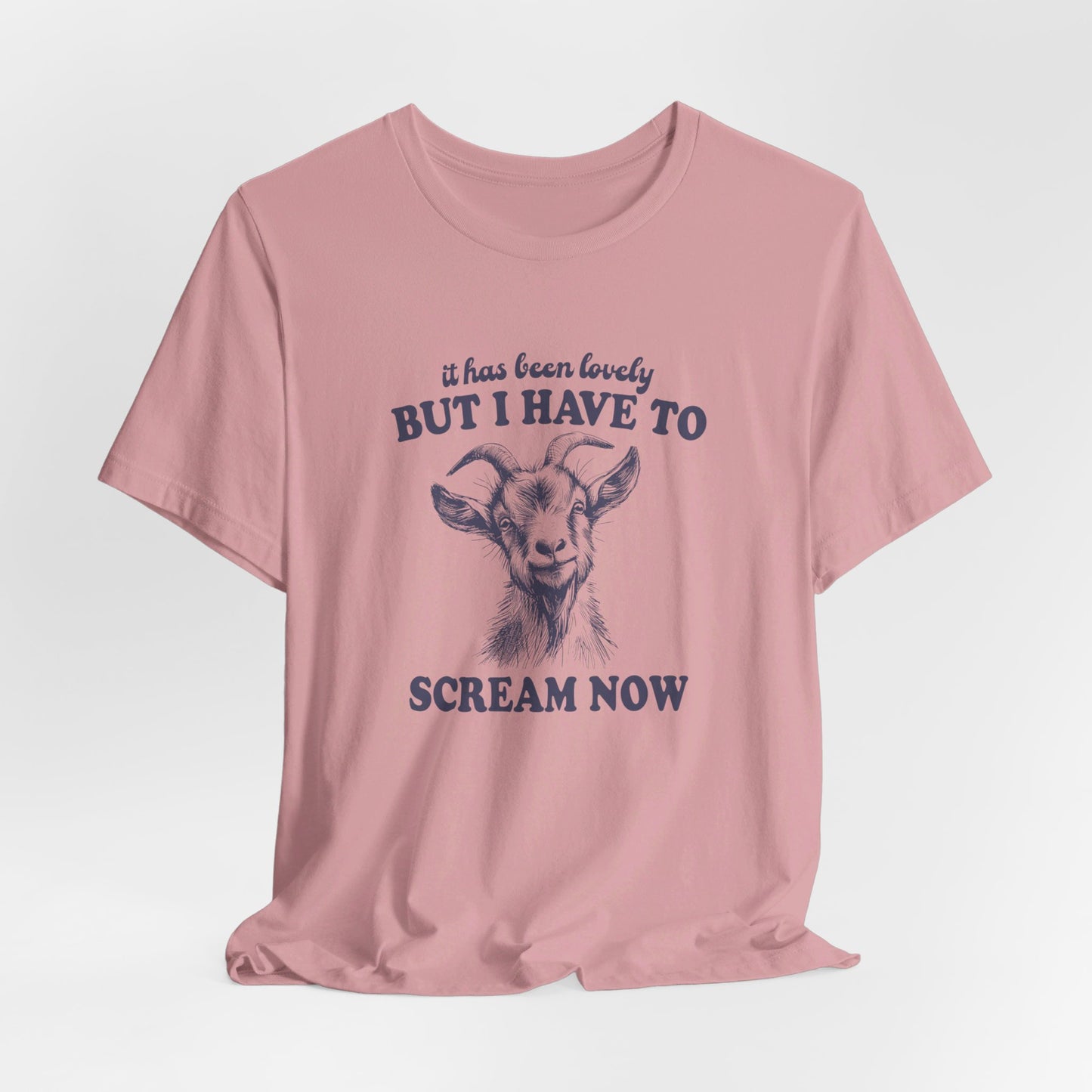 Goat Screams: Bella Canvas T-shirt with Cute Goat