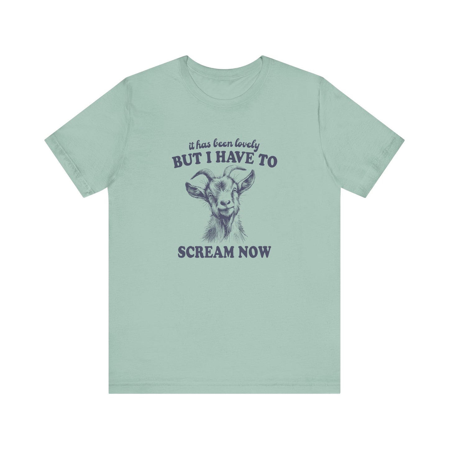 Goat Screams: Bella Canvas T-shirt with Cute Goat