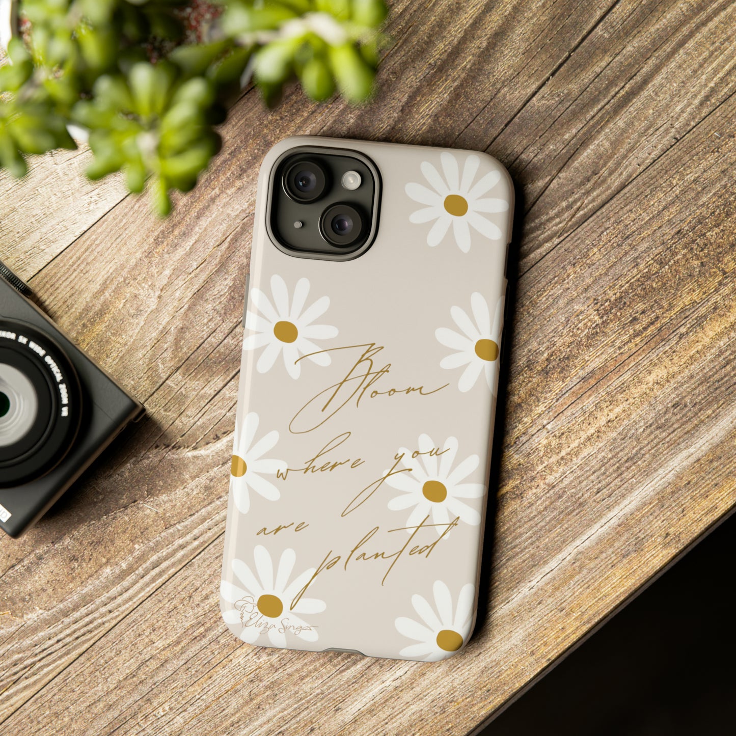 Sunny Boho Blooms: Boho Flower Daisy iPhone Tough Protective Case. A lively fusion of Flowers, Boho, and floral daisies design. Compatible with iPhone 15, 14, 13, XS, XR Pro/Max/Mini/P/Plus. Elevate Your Device with Bohemian Charm and Durability. #ElizaSinger #PhoneCase #FloralDesign