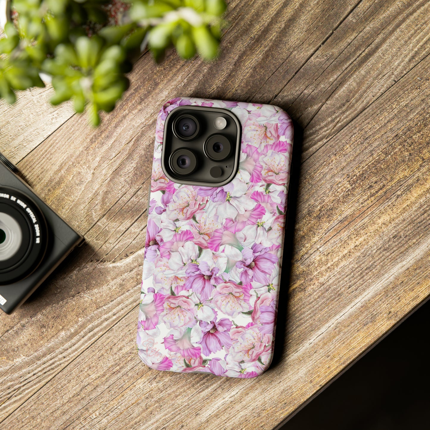 Peony Pink Flowers iPhone Case