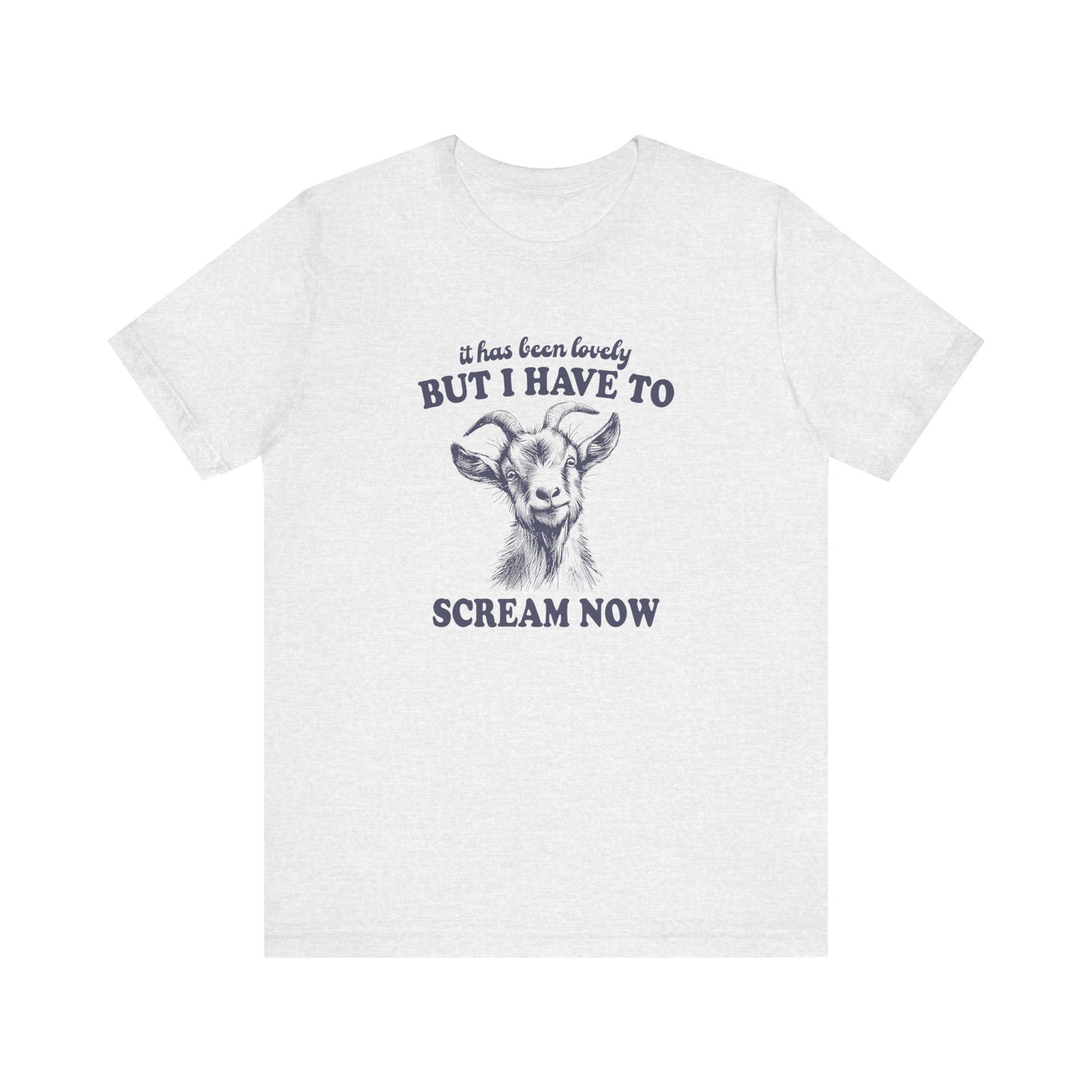 Goat Screams: Bella Canvas T-shirt with Cute Goat