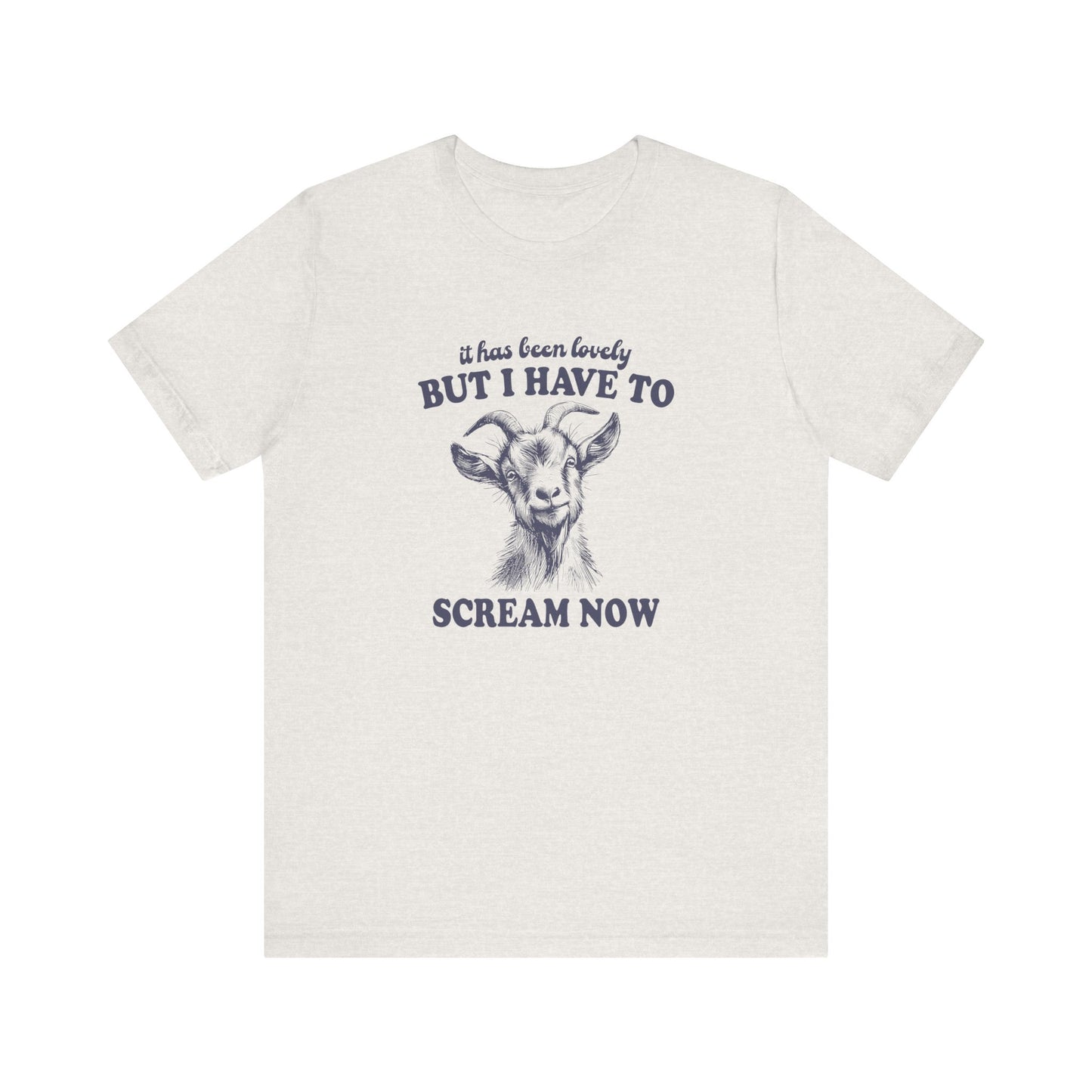 Goat Screams: Bella Canvas T-shirt with Cute Goat