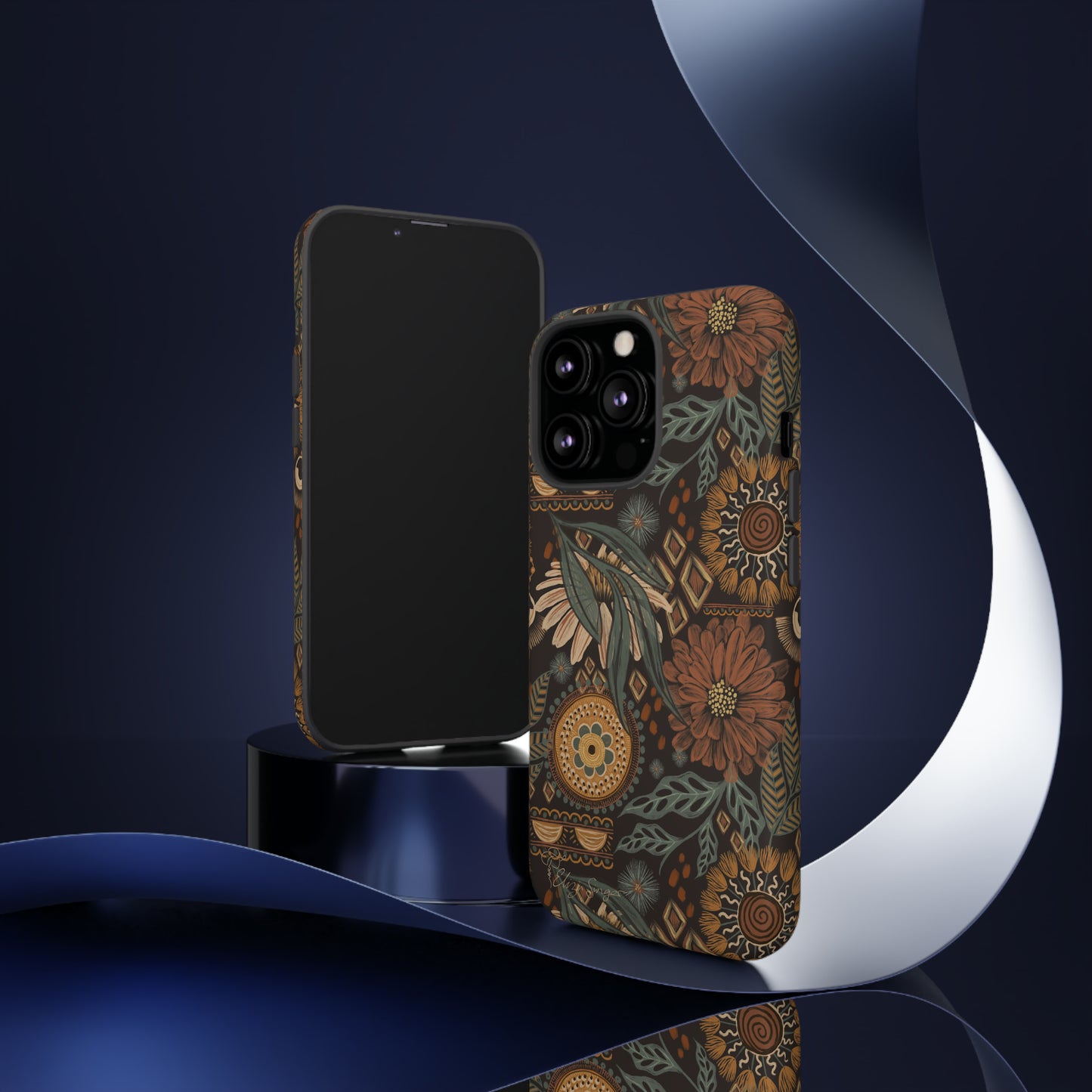 Rustic Boho Bloom: Blissfully Boho Rustic Daisy iPhone Tough Protective Cover. An artful fusion of Flowers, Boho, and floral daisies in a Western design. Compatible with iPhone 15, 14, 13, XS, XR Pro/Max/Mini/P/Plus. Embrace Bohemian Elegance with Durability and Style. #ElizaSinger #PhoneCase #BohoFloral