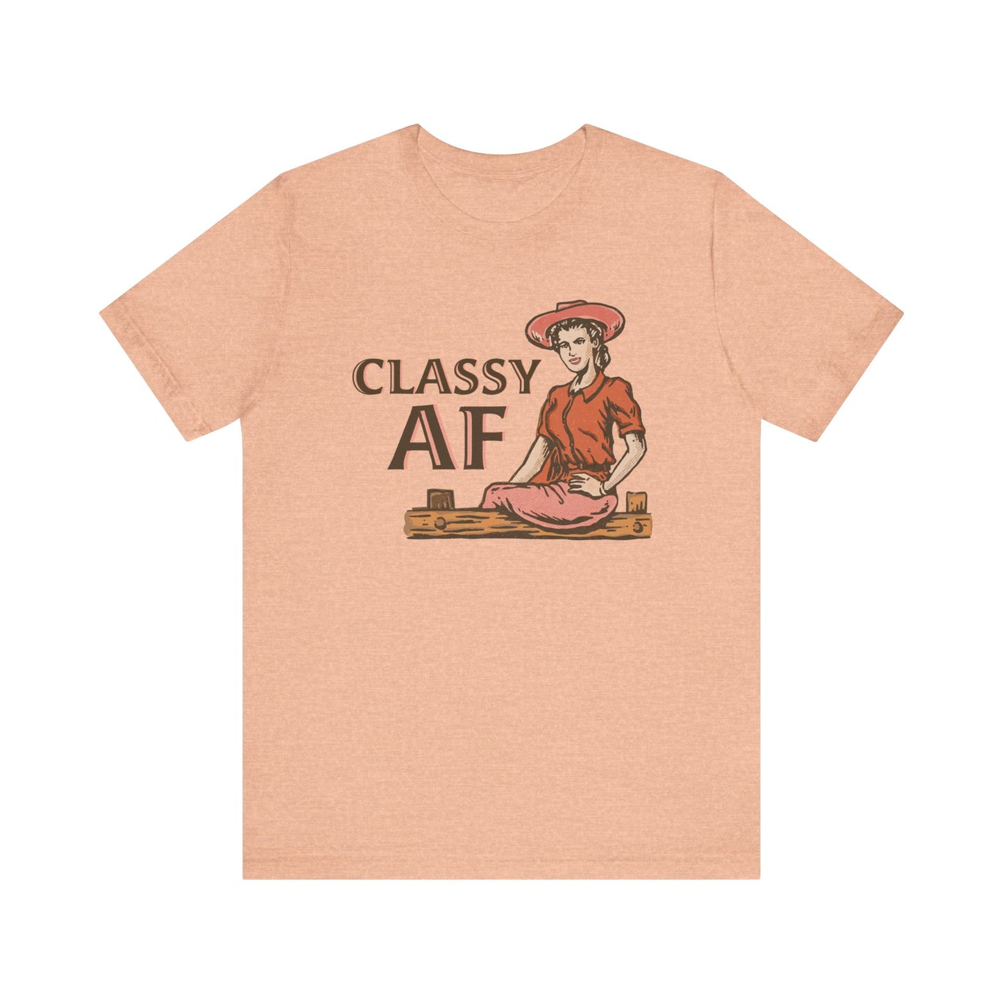 Sassy Elegance: Bella Canvas Unisex T-shirt with Vintage Cowgirl Charm