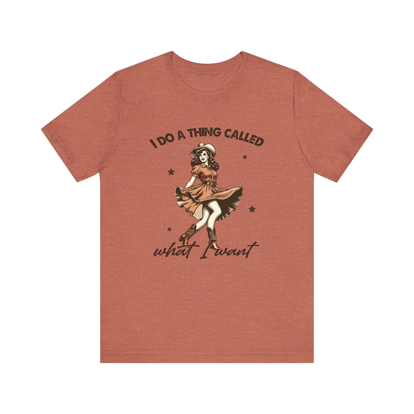 What I Like: Bella Canvas T-shirt with Vintage Cowgirl