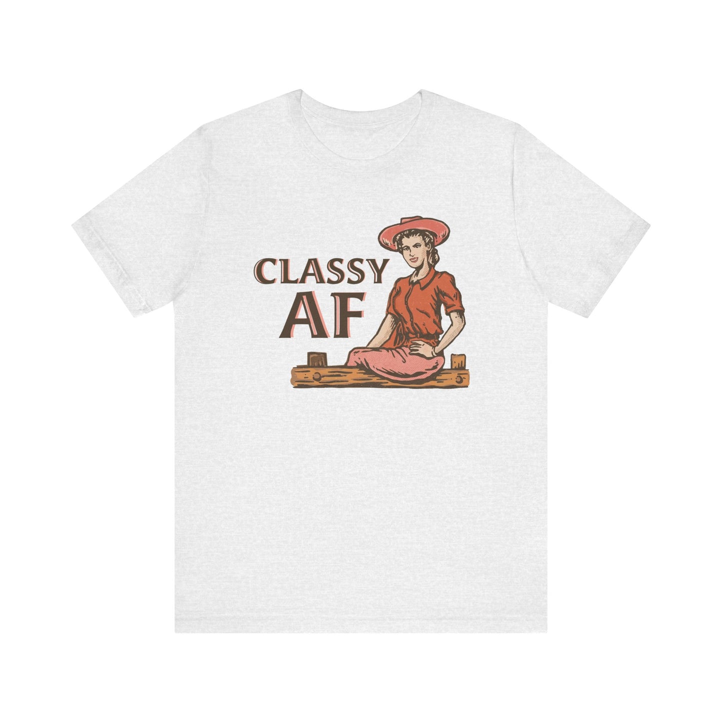 Sassy Elegance: Bella Canvas Unisex T-shirt with Vintage Cowgirl Charm