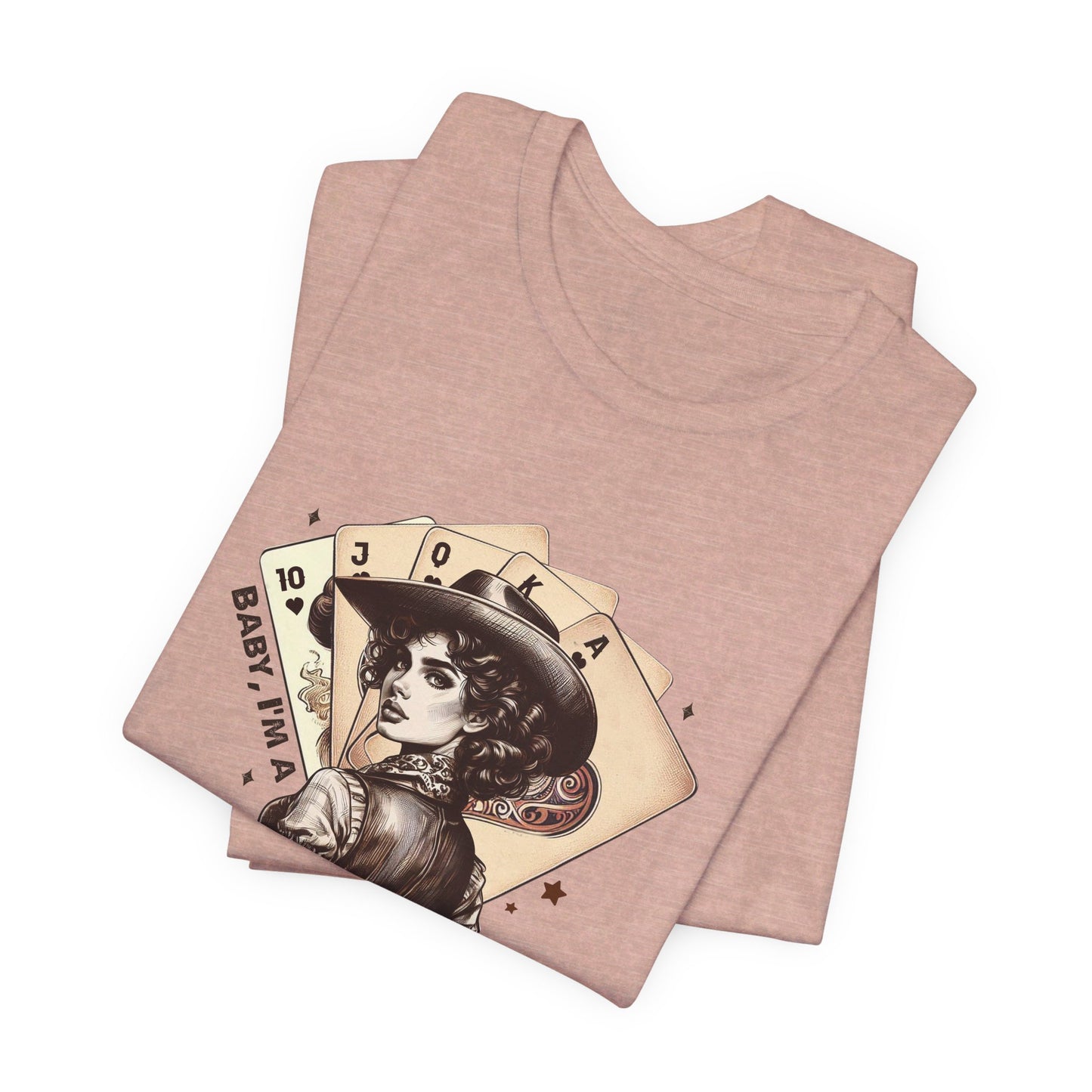 Wild Card: Bella Canvas T-shirt with Vintage Cowgirl