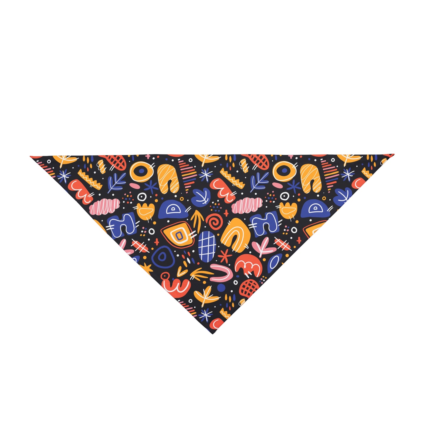 Add a touch of whimsy to your dog's wardrobe with our Doodle Delight Dog Bandana/Wild Rag. Featuring doodles in various colors, this playful design brings joy to every adventure. Crafted from soft-spun polyester, this wild rag ensures comfort and style. Exclusive to Eliza Singer, because your dog deserves a dash of fun.
