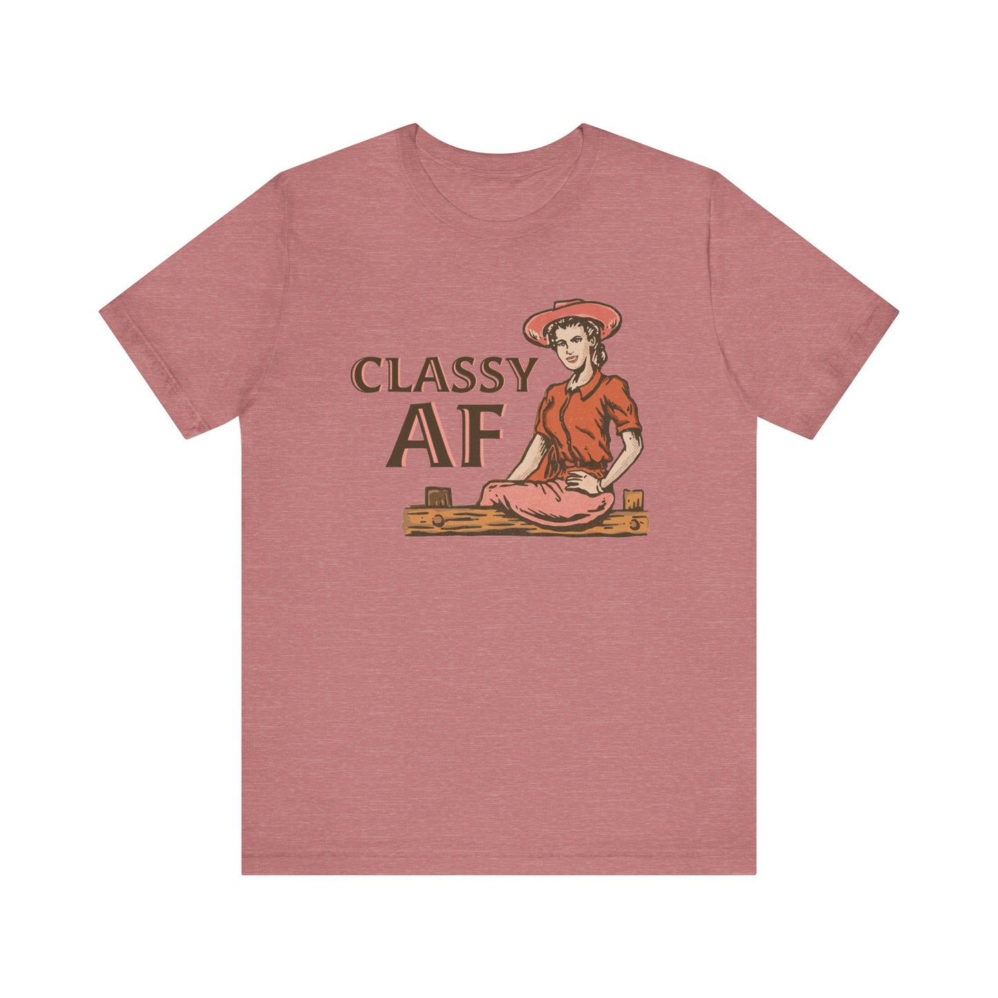 Sassy Elegance: Bella Canvas Unisex T-shirt with Vintage Cowgirl Charm