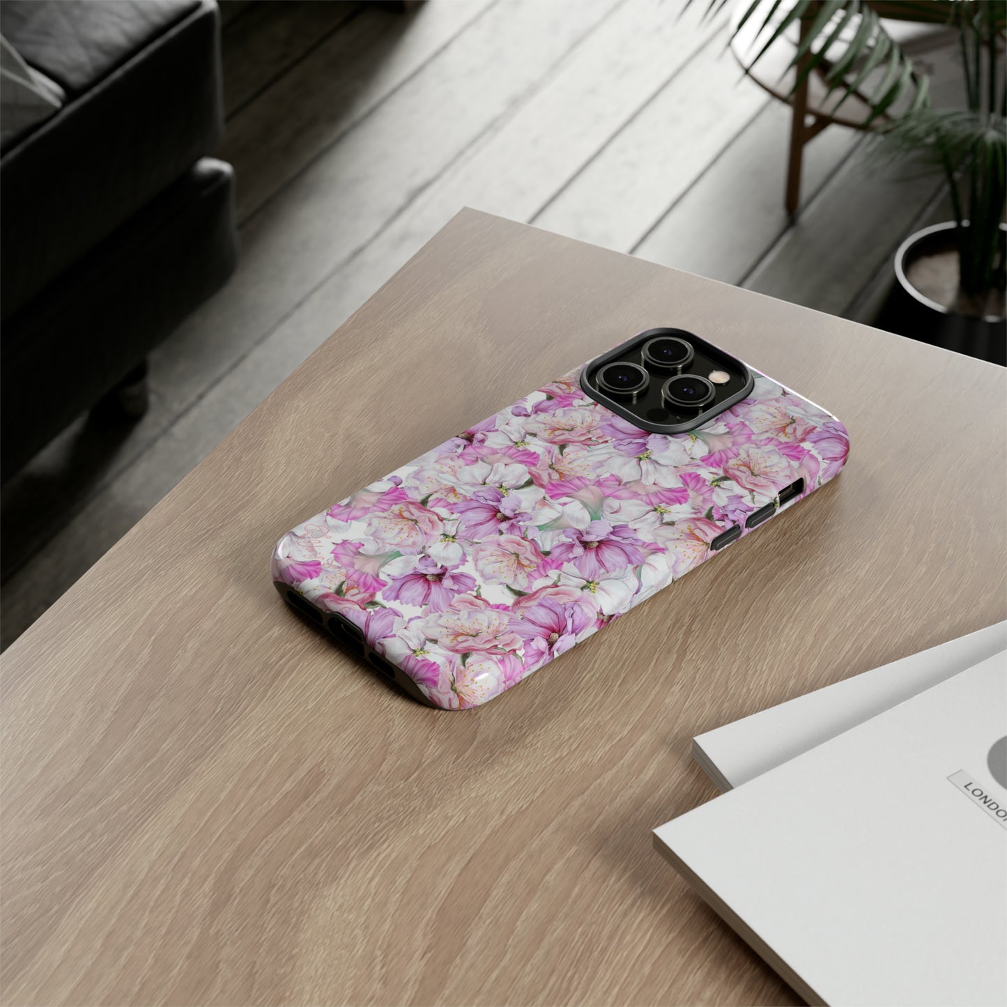Peony Pink Flowers iPhone Case