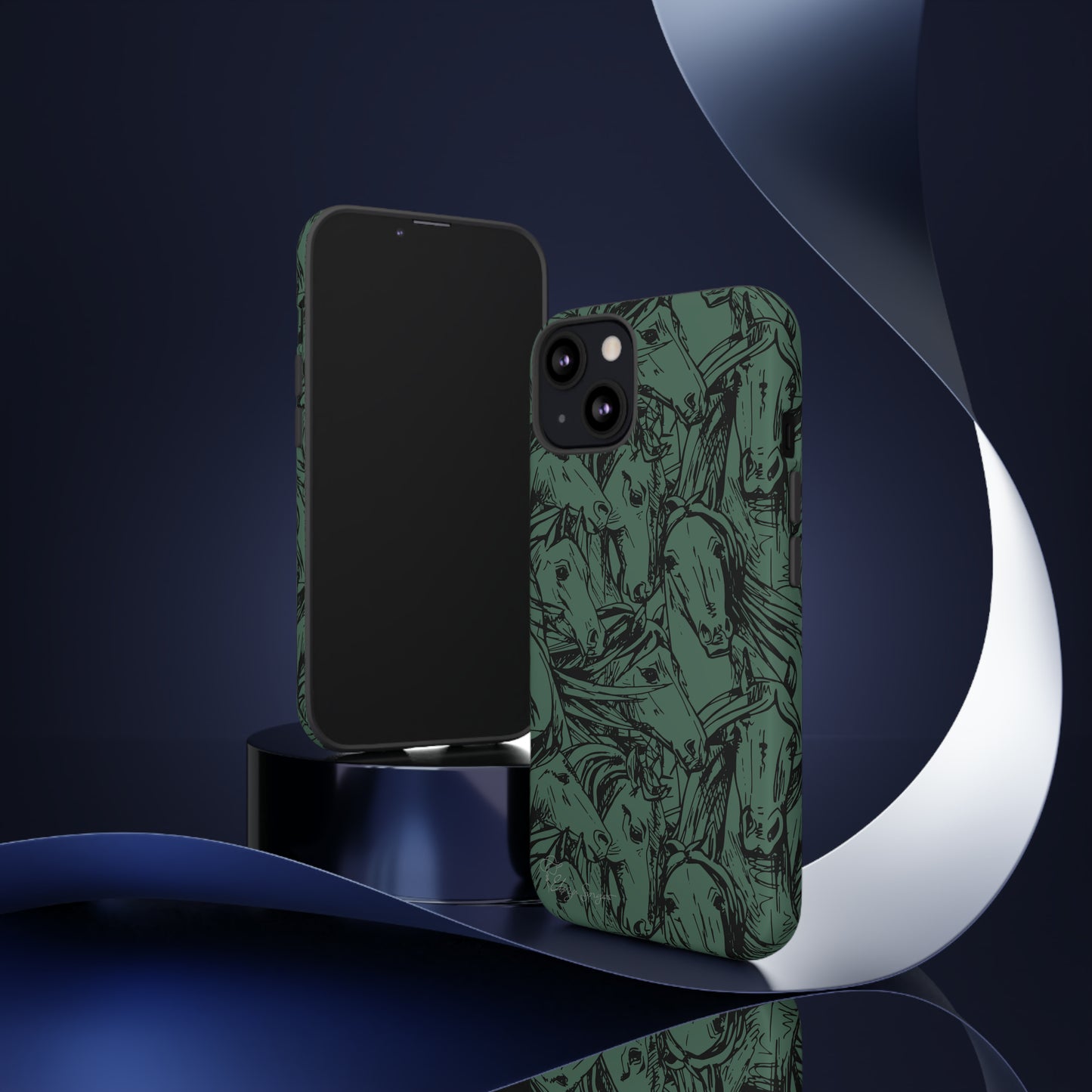 Gallop in Style: Horse Art Western Design iPhone Tough Protective Cover. Featuring a Scribble Horse Drawing, this makes the perfect equestrian gift. Compatible with iPhone 15, 14, 13, XS, XR Pro/Max/Mini/P/Plus. Unleash the Rider in You with Style and Durability. #ElizaSinger #PhoneCase #EquestrianGift