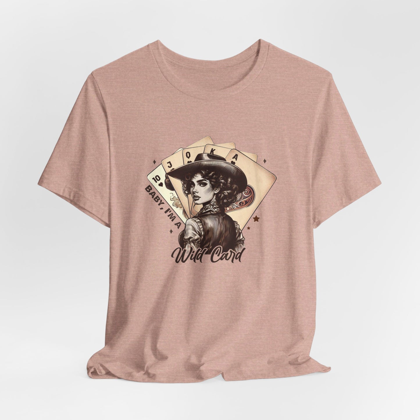 Wild Card: Bella Canvas T-shirt with Vintage Cowgirl