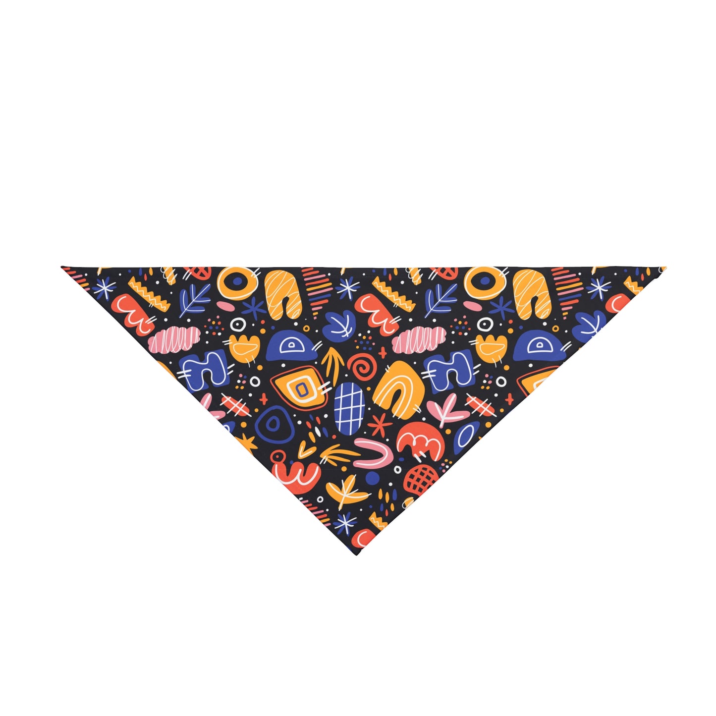 Add a touch of whimsy to your dog's wardrobe with our Doodle Delight Dog Bandana/Wild Rag. Featuring doodles in various colors, this playful design brings joy to every adventure. Crafted from soft-spun polyester, this wild rag ensures comfort and style. Exclusive to Eliza Singer, because your dog deserves a dash of fun.