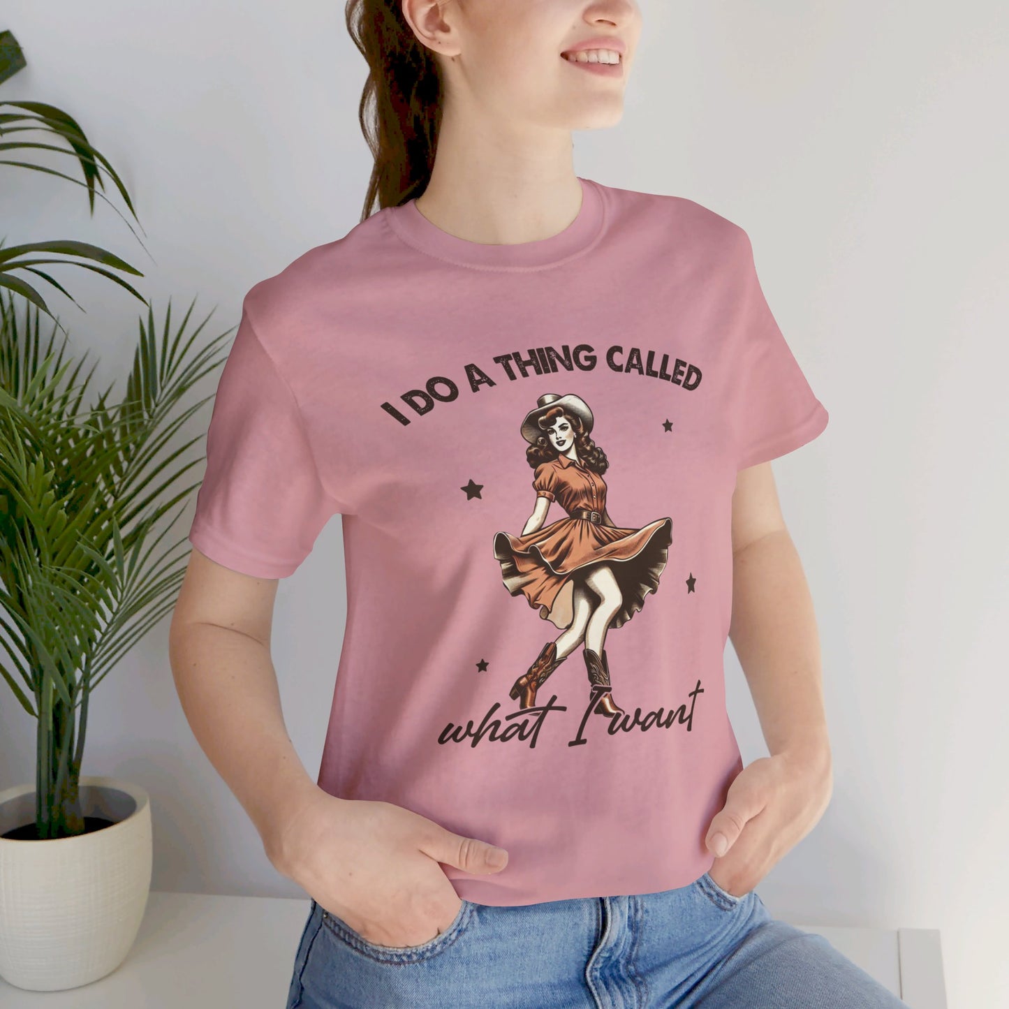 What I Like: Bella Canvas T-shirt with Vintage Cowgirl
