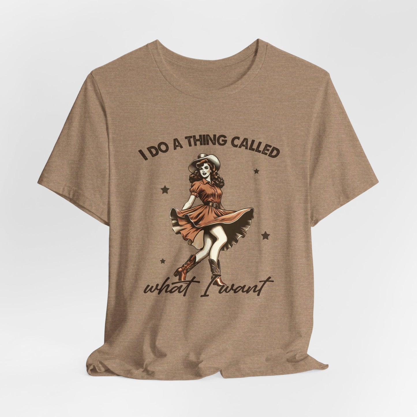 What I Like: Bella Canvas T-shirt with Vintage Cowgirl
