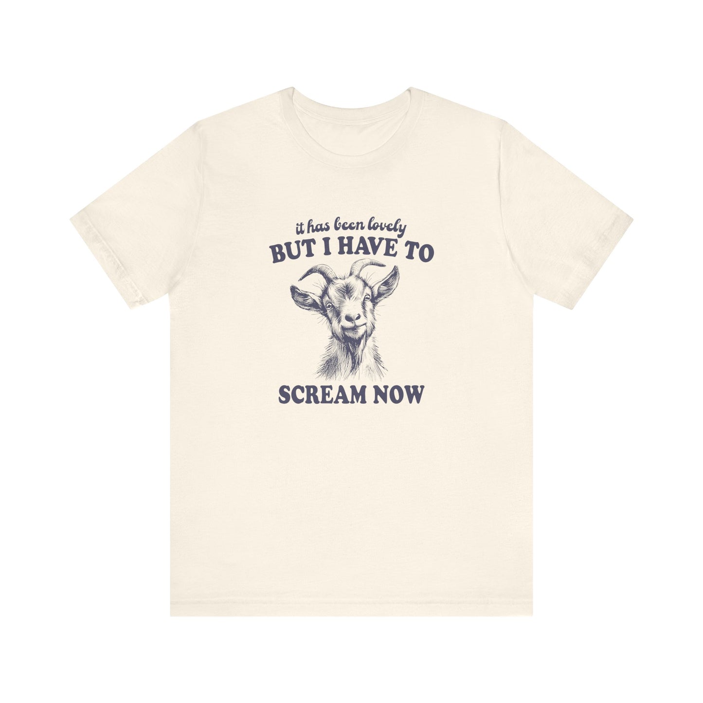 Goat Screams: Bella Canvas T-shirt with Cute Goat
