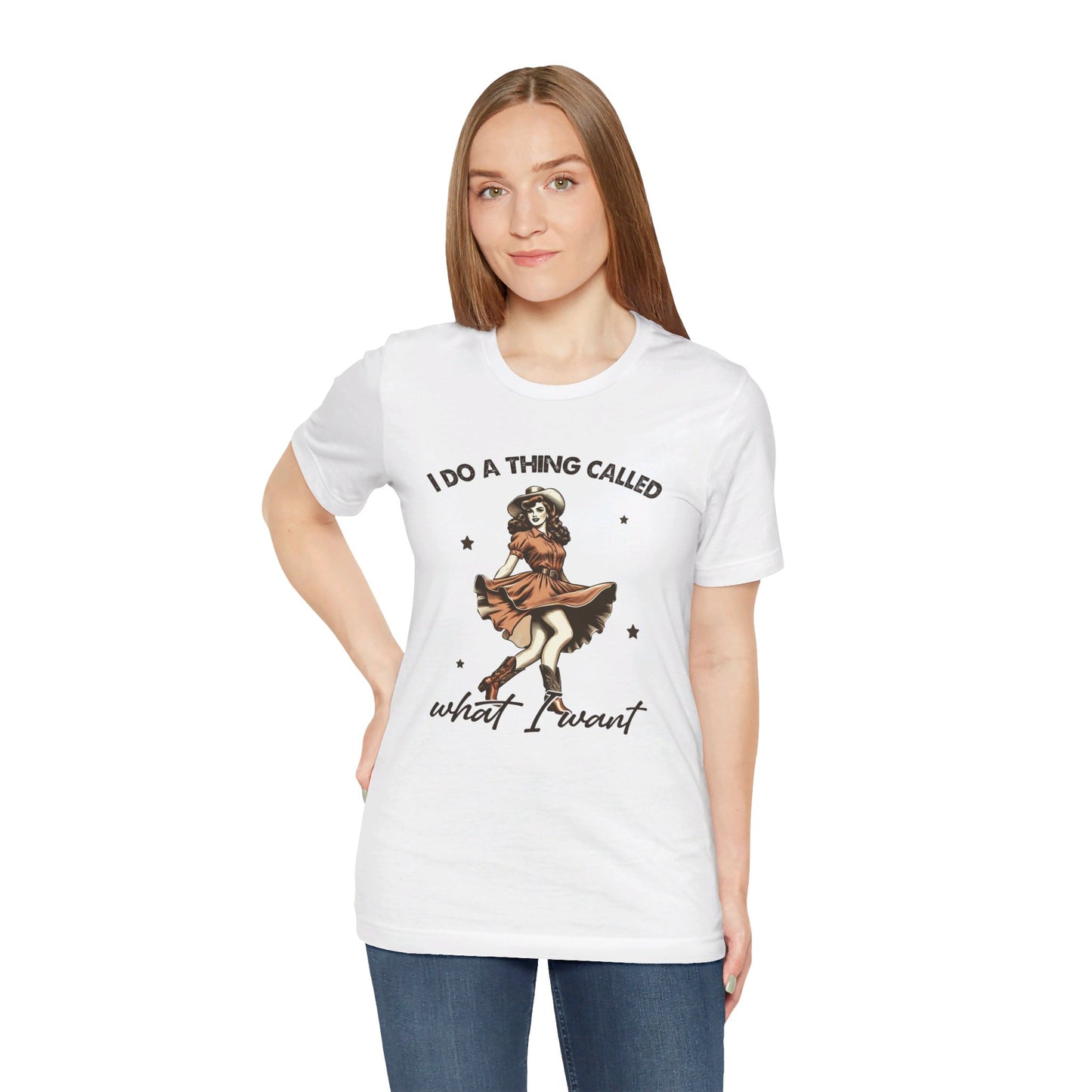 What I Like: Bella Canvas T-shirt with Vintage Cowgirl